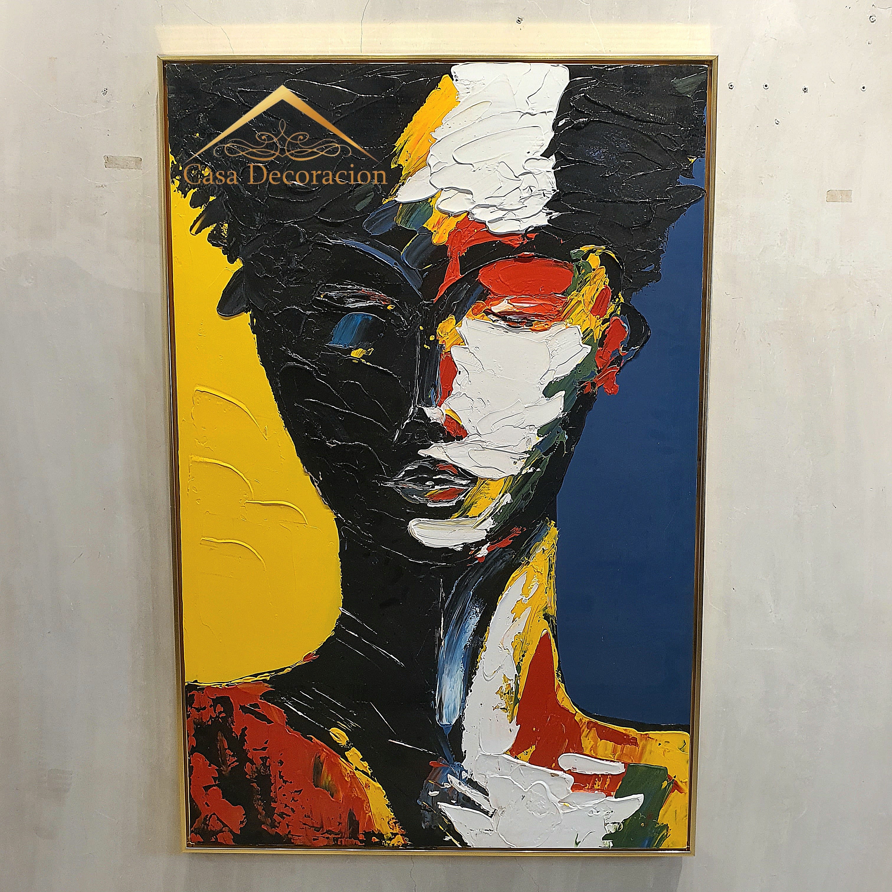 Quiet Expression Face Handmade Painting