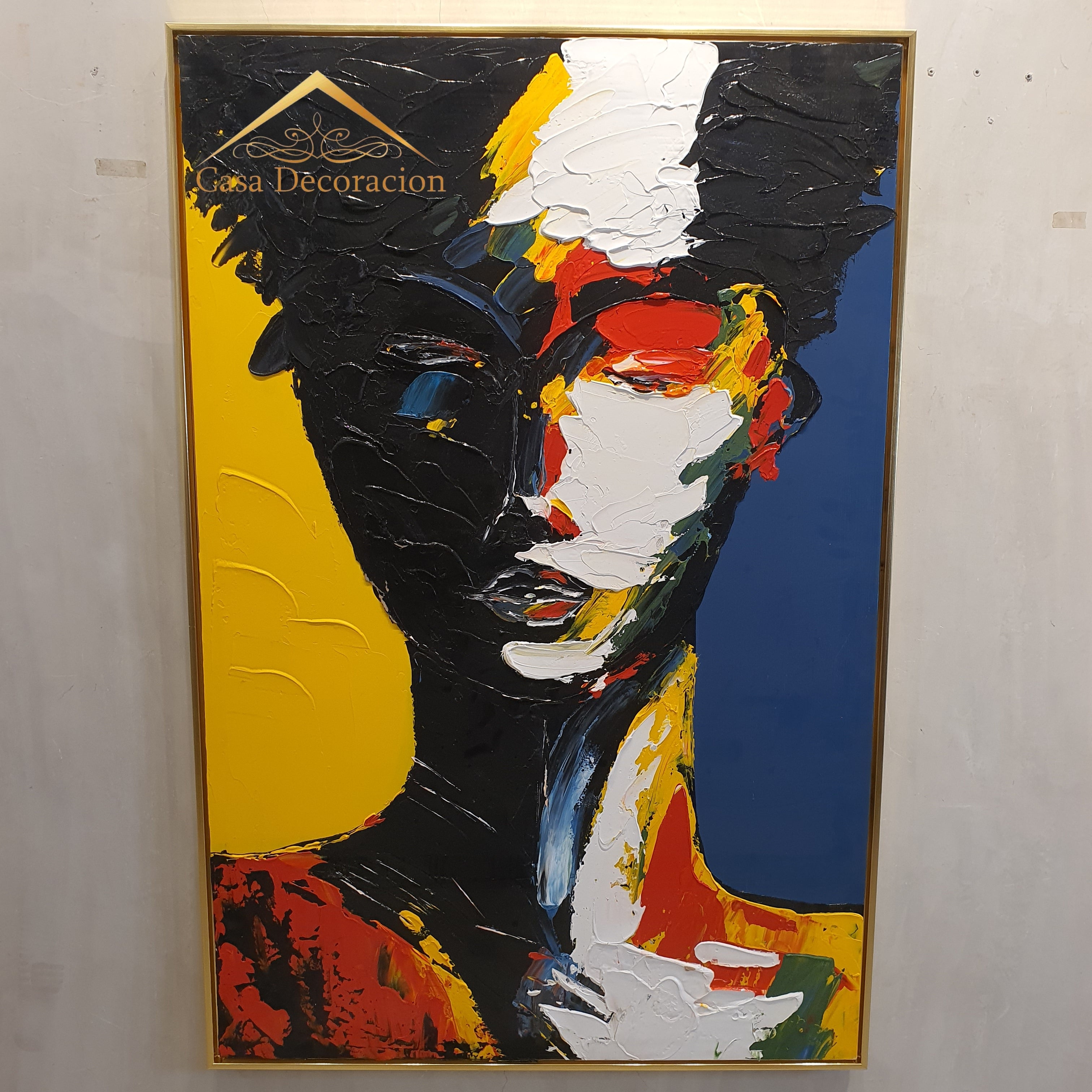 Quiet Expression Face Handmade Painting