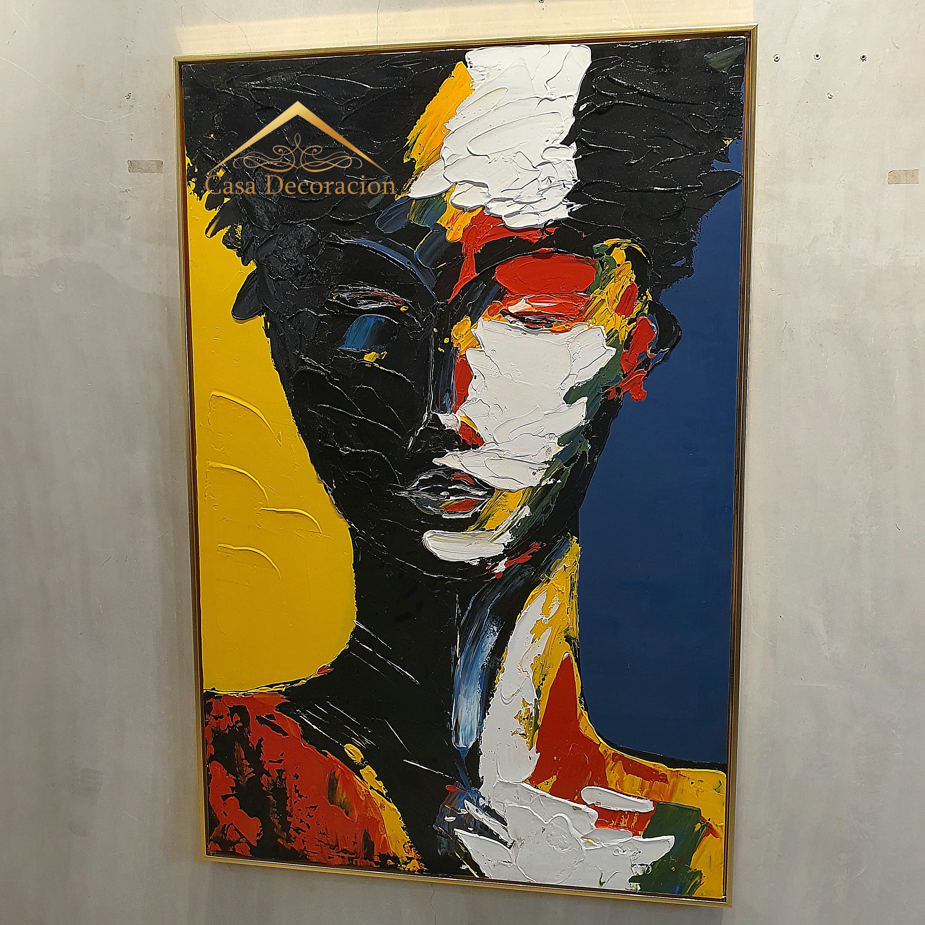 Quiet Expression Face Handmade Painting