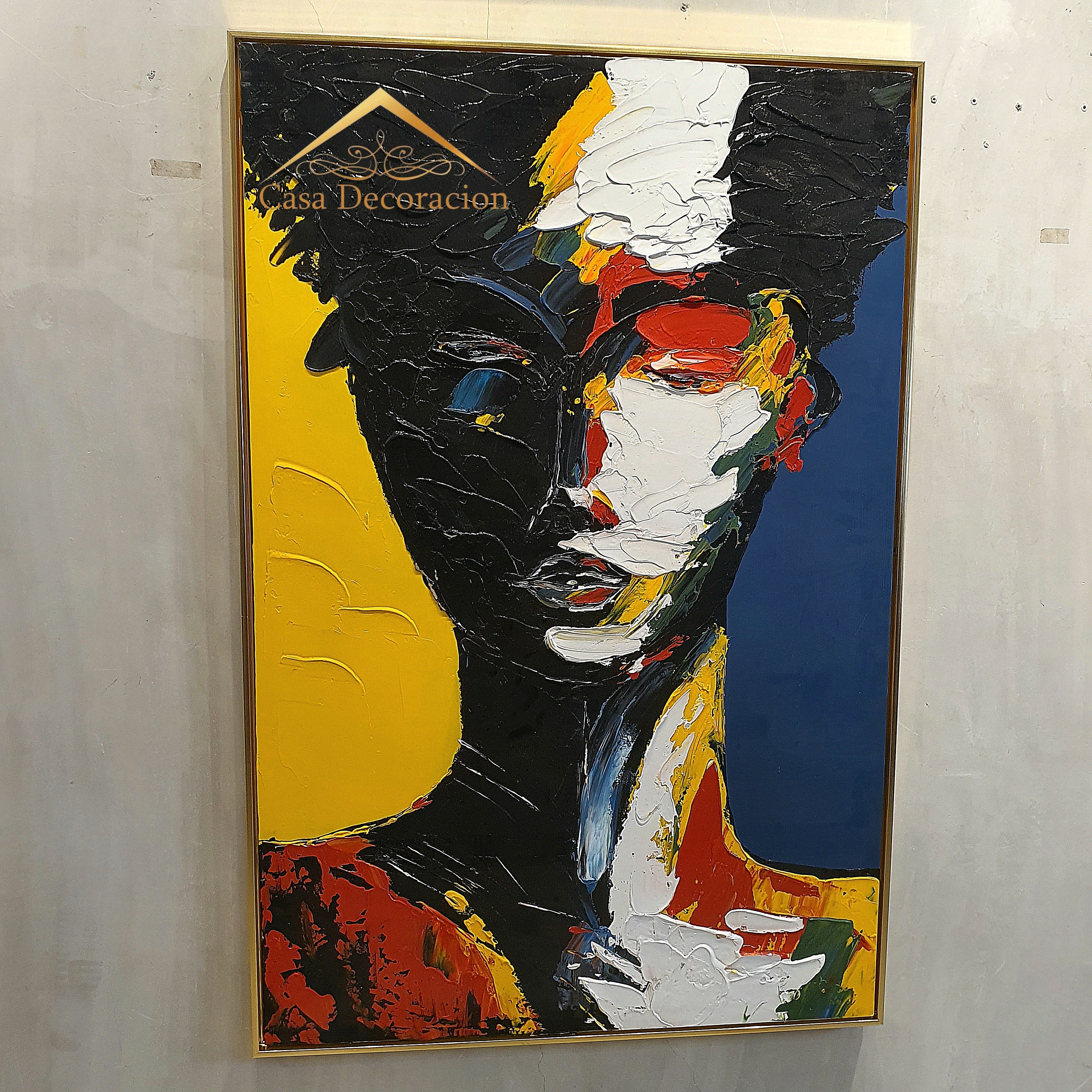 Quiet Expression Face Handmade Painting