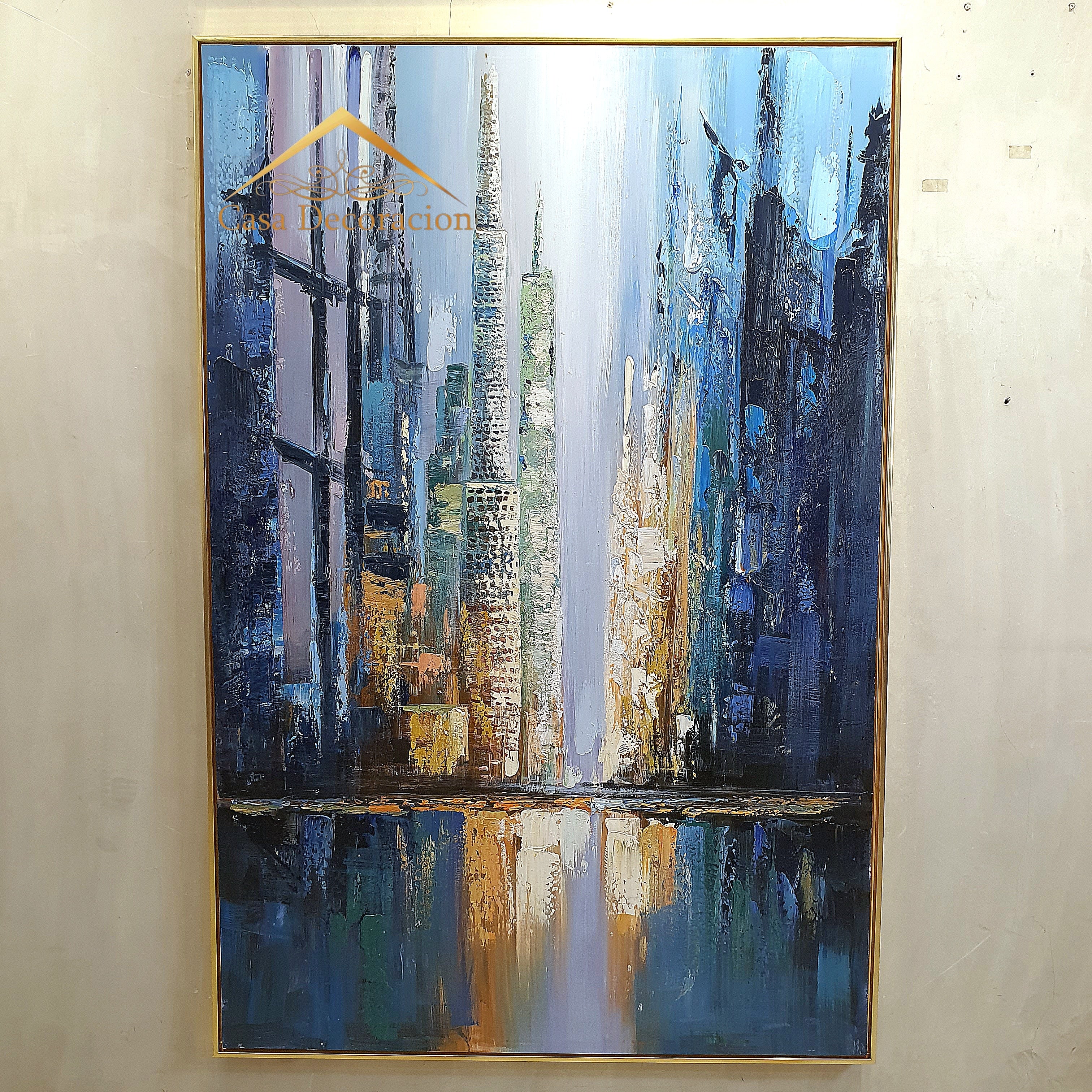 Skycrappers City Handmade Painting