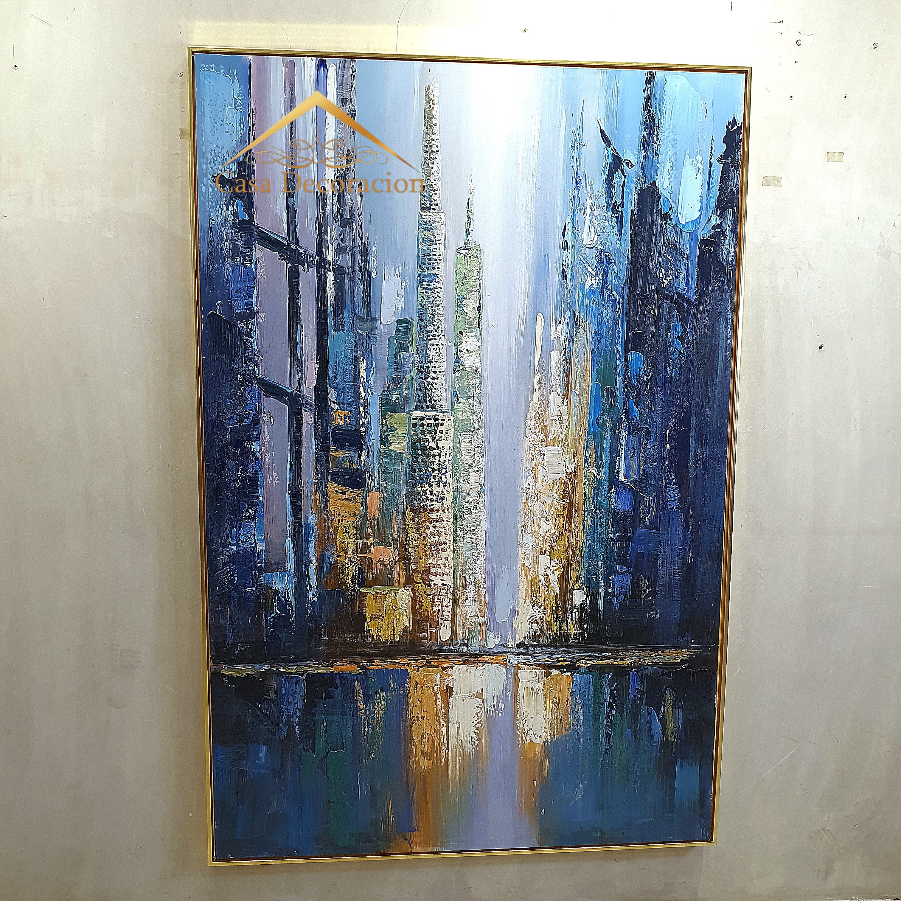 Skycrappers City Handmade Painting