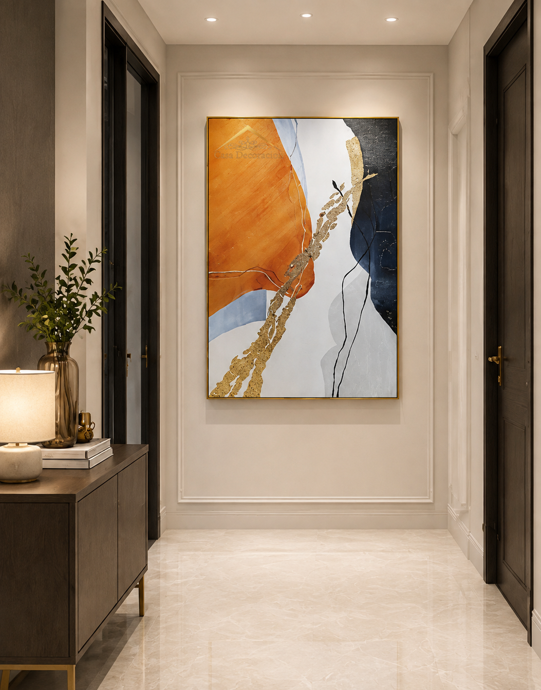 The Orange Patch Handmade Painting (Portrait)