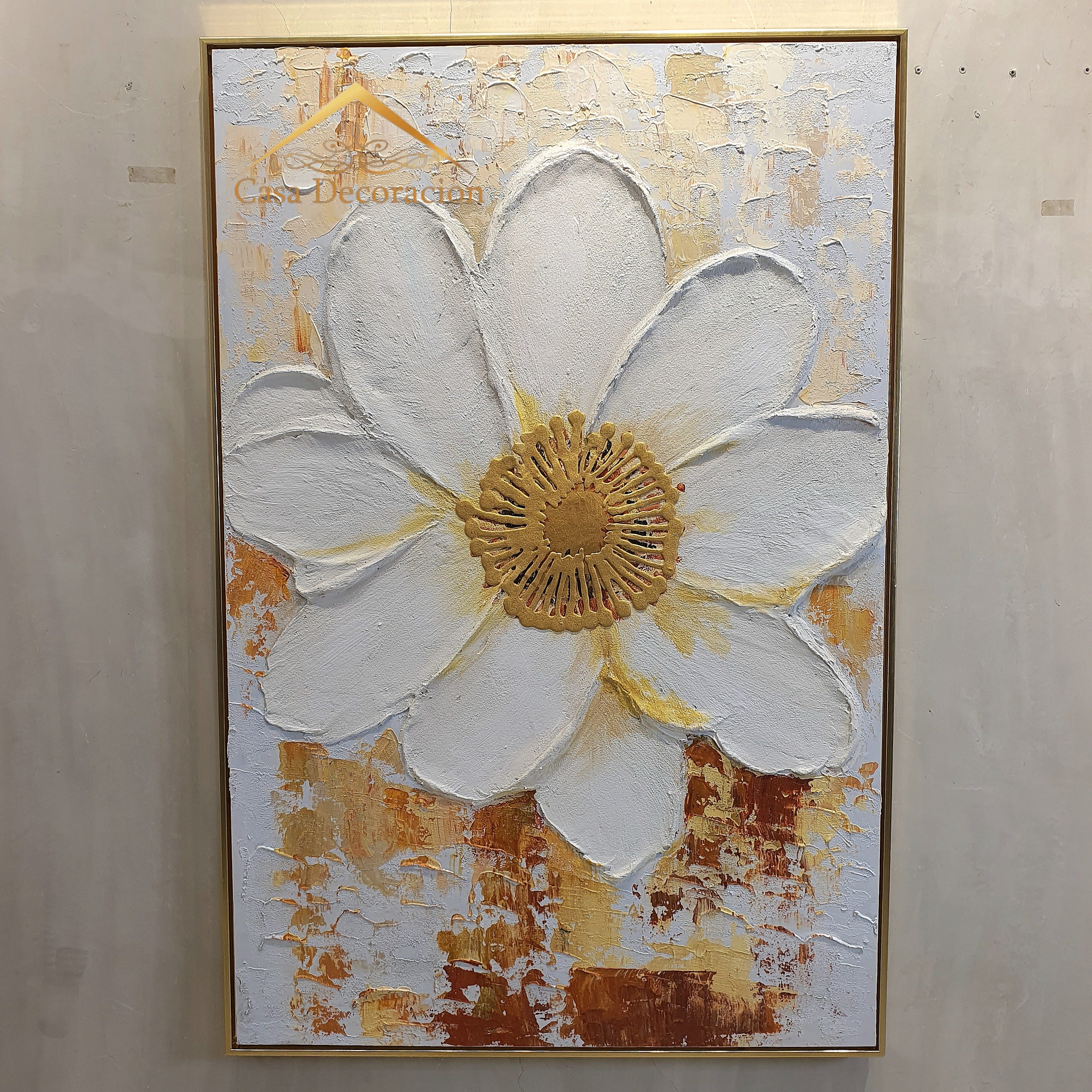 White Flower Handmade Painting