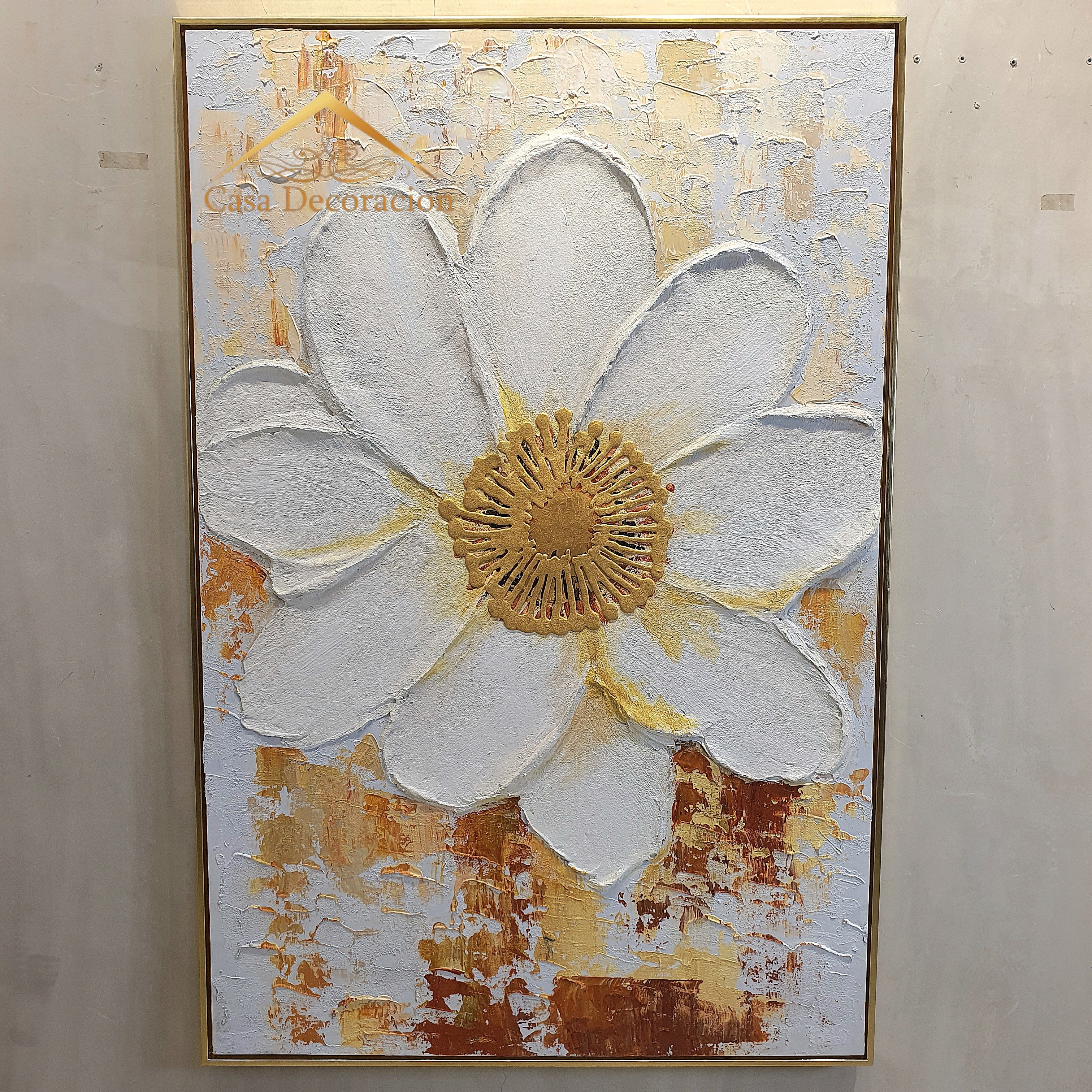 White Flower Handmade Painting
