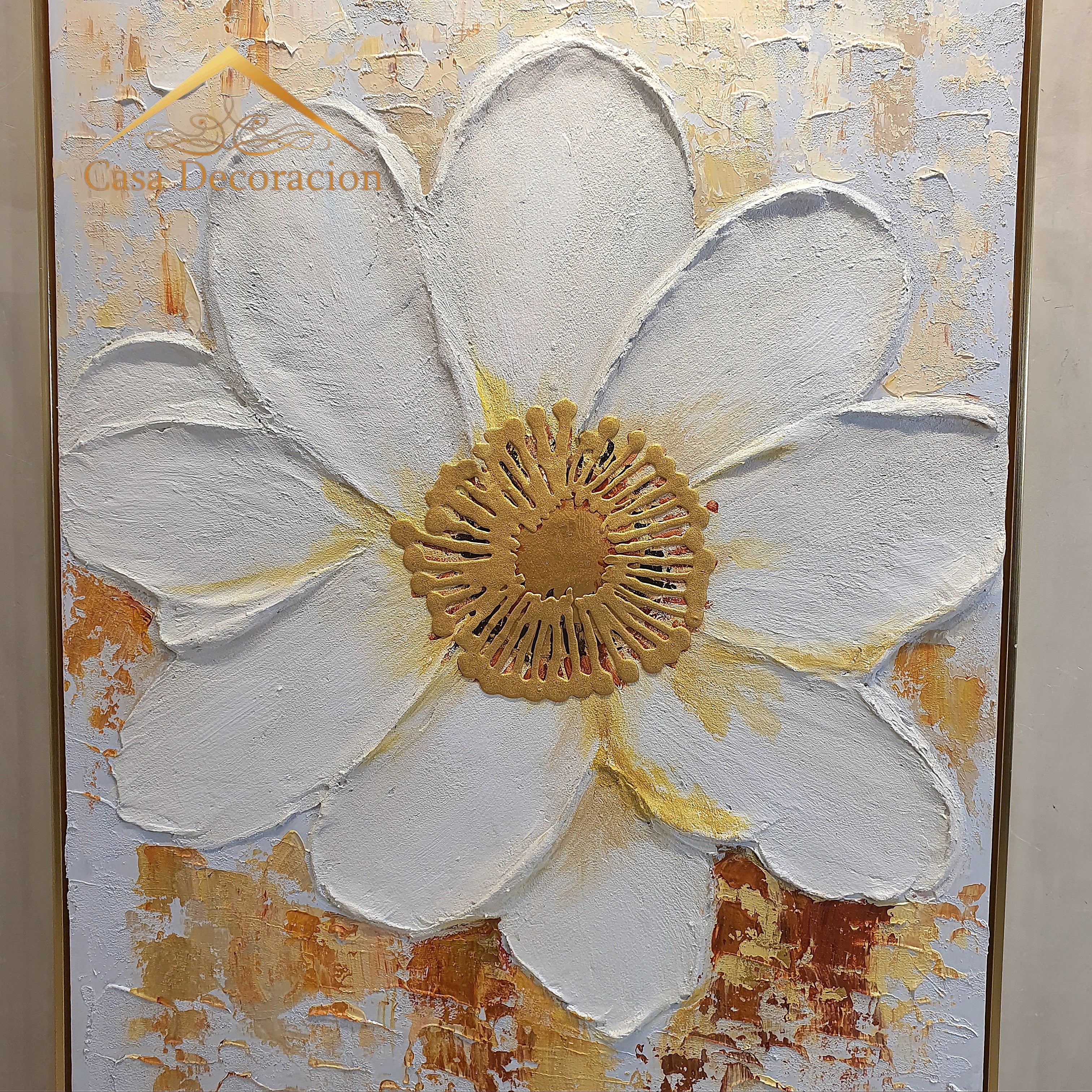 White Flower Handmade Painting