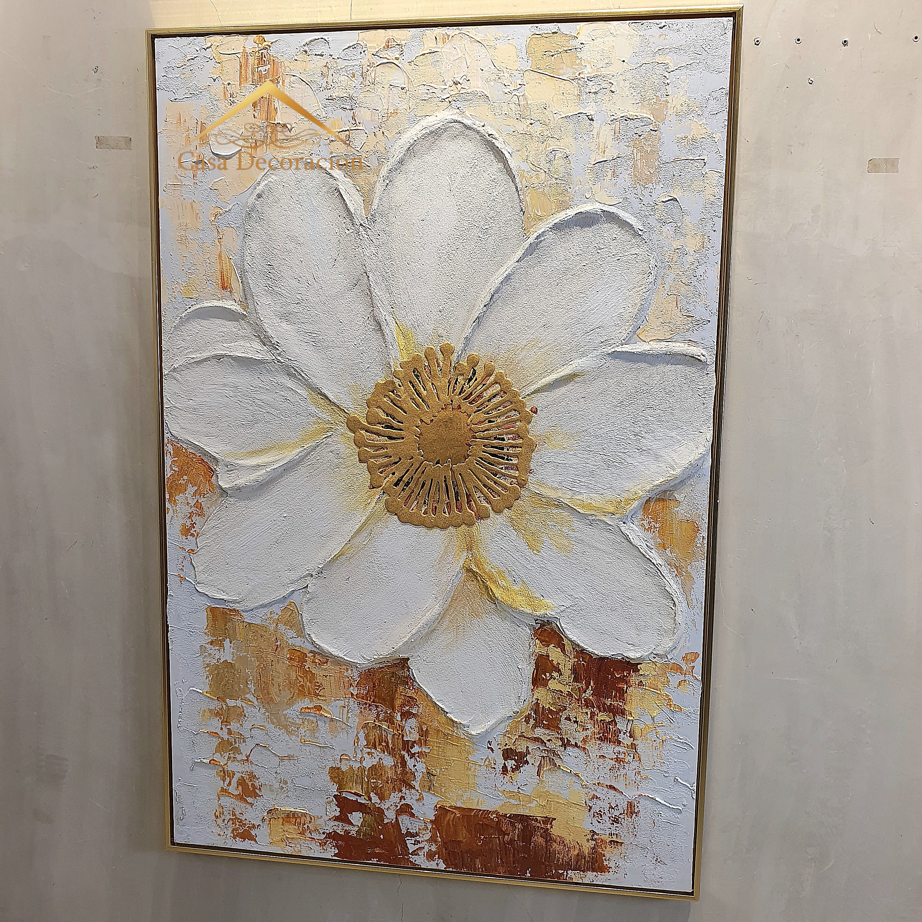 White Flower Handmade Painting
