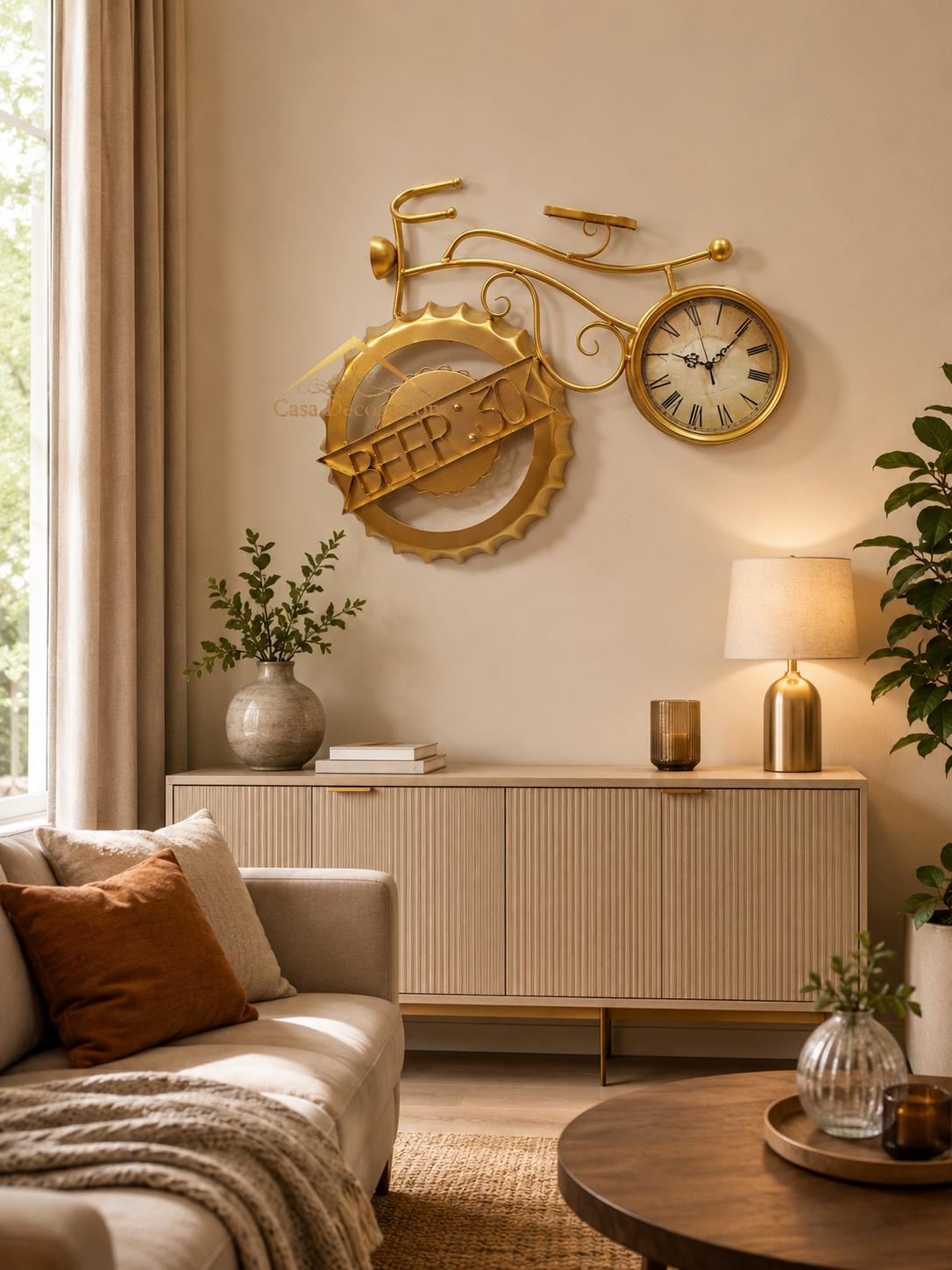 Bicycle Beer Wall Clock
