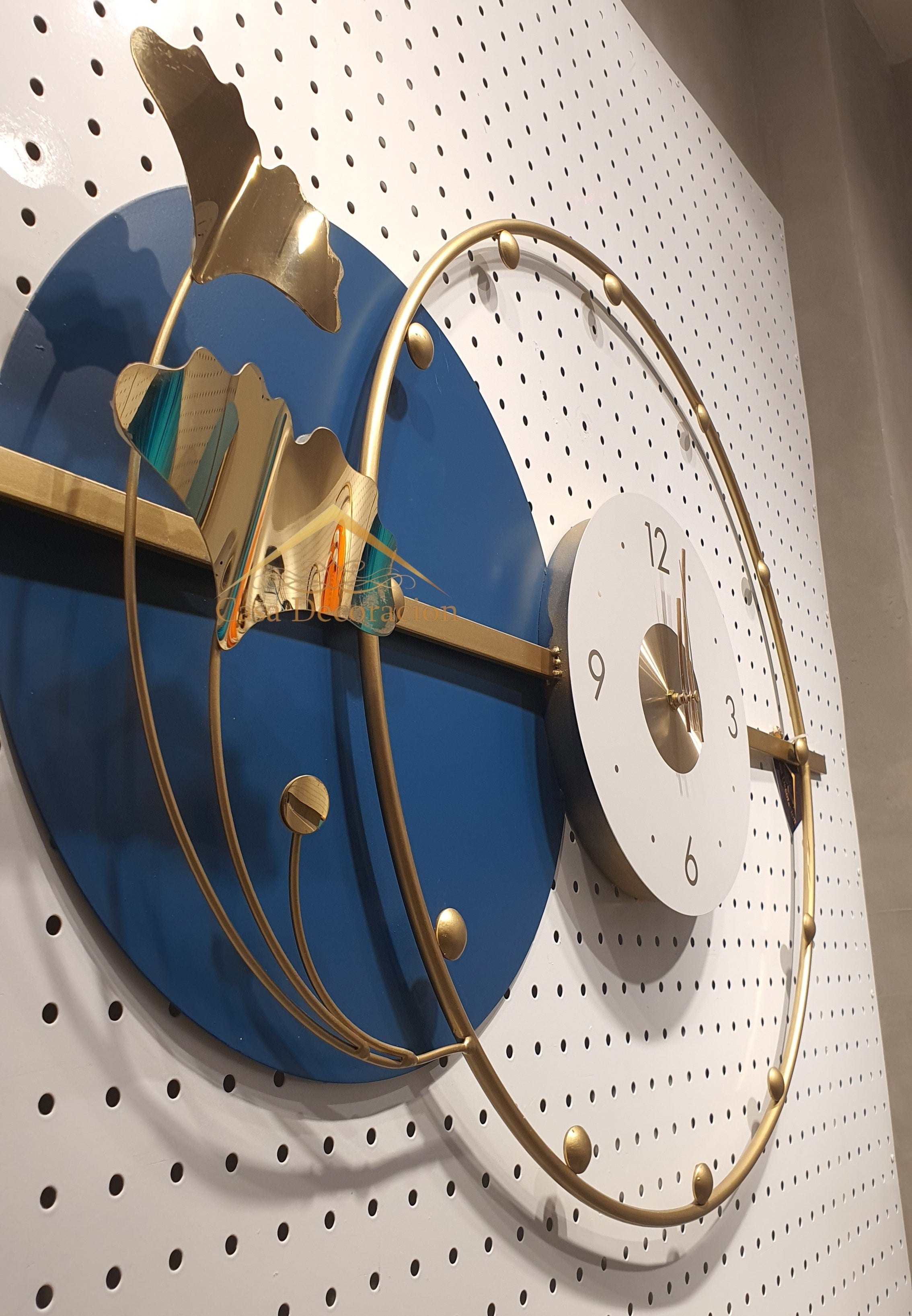 Blue Eclipse Metal Wall Clock