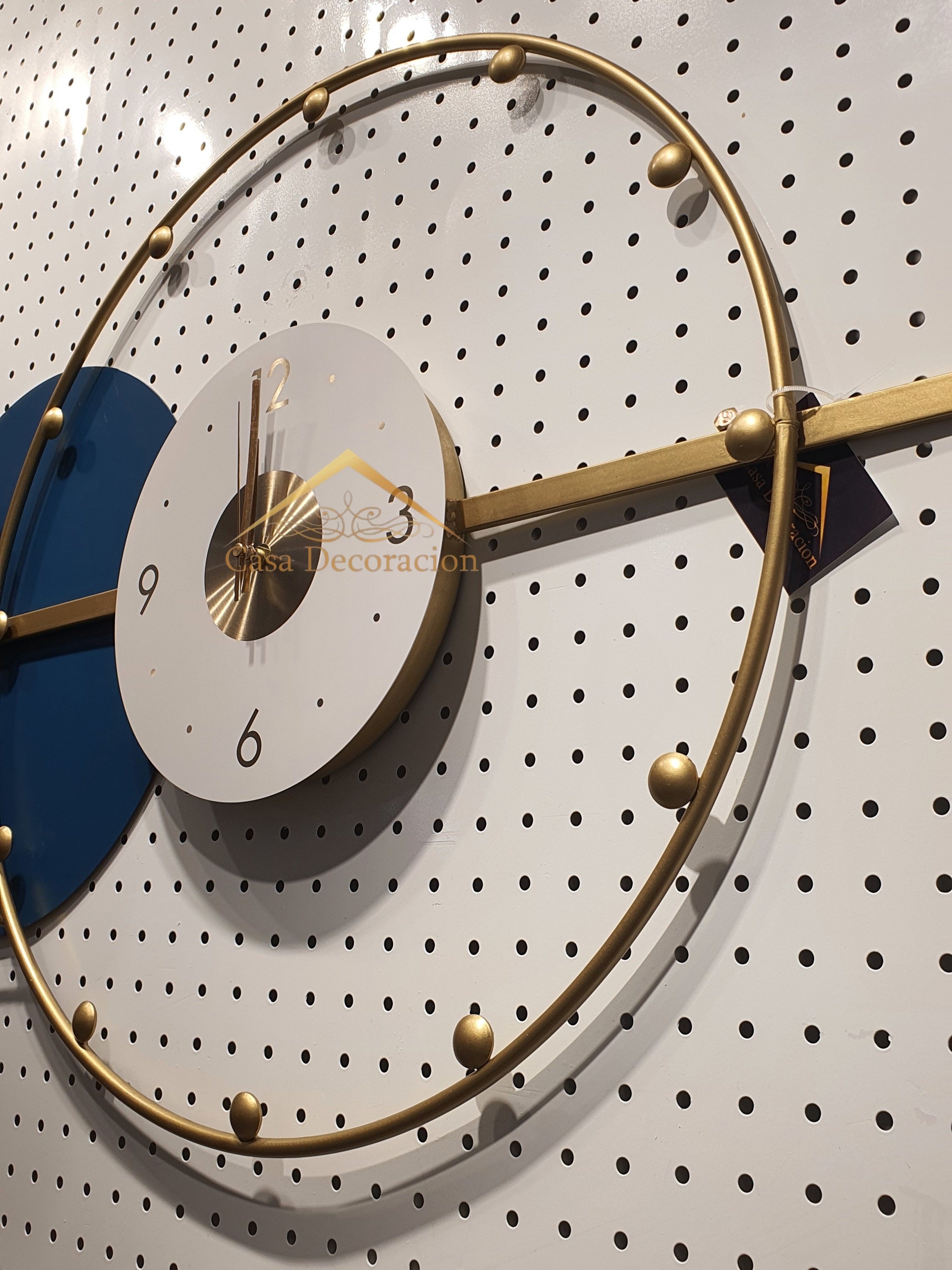 Blue Eclipse Metal Wall Clock