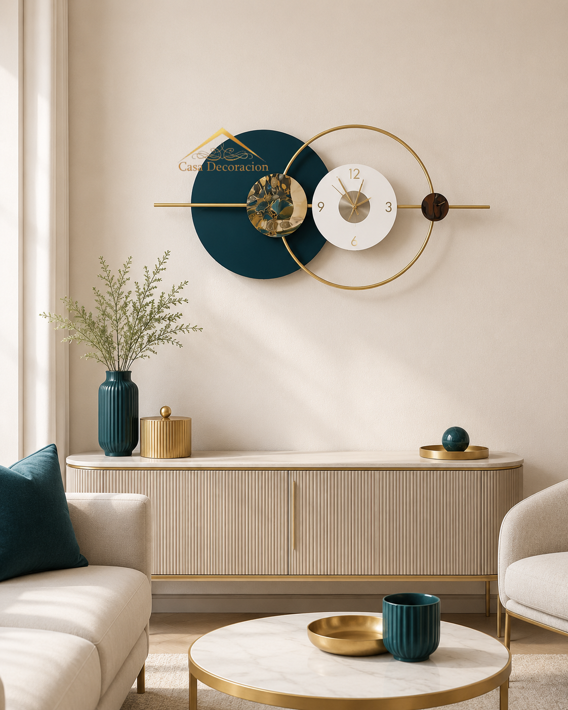 Green Eclipse Metal Wall Clock