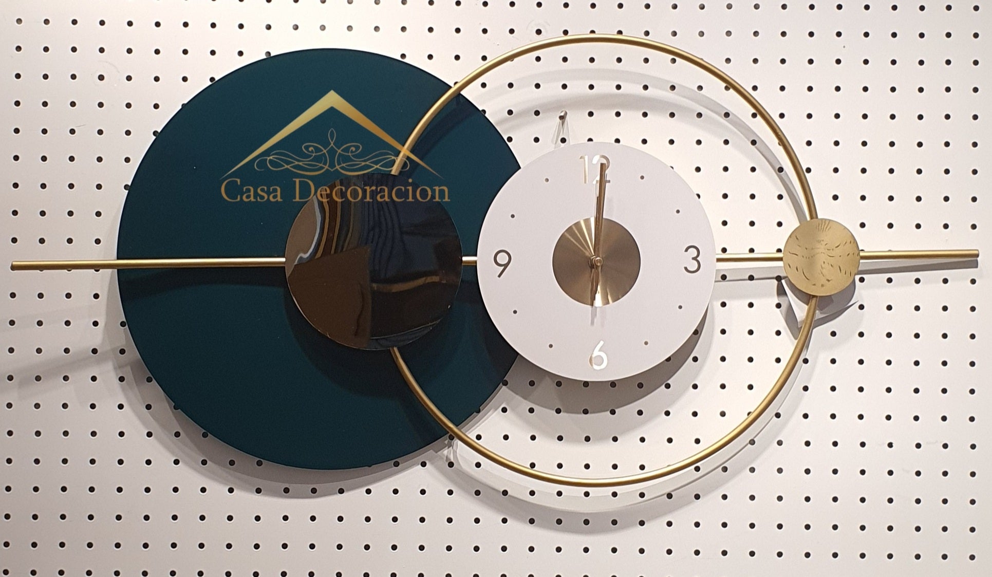 Green Eclipse Metal Wall Clock