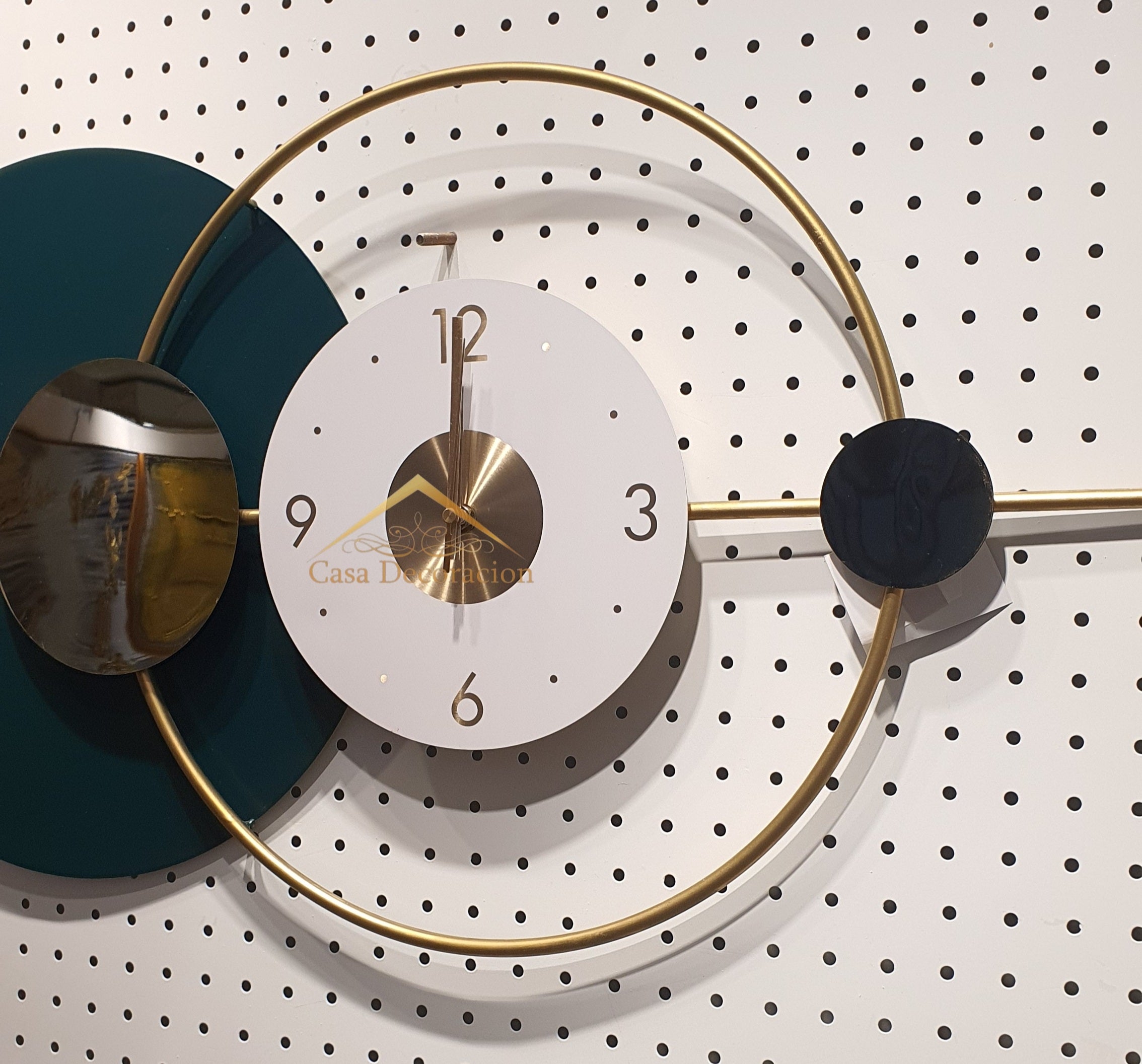 Green Eclipse Metal Wall Clock