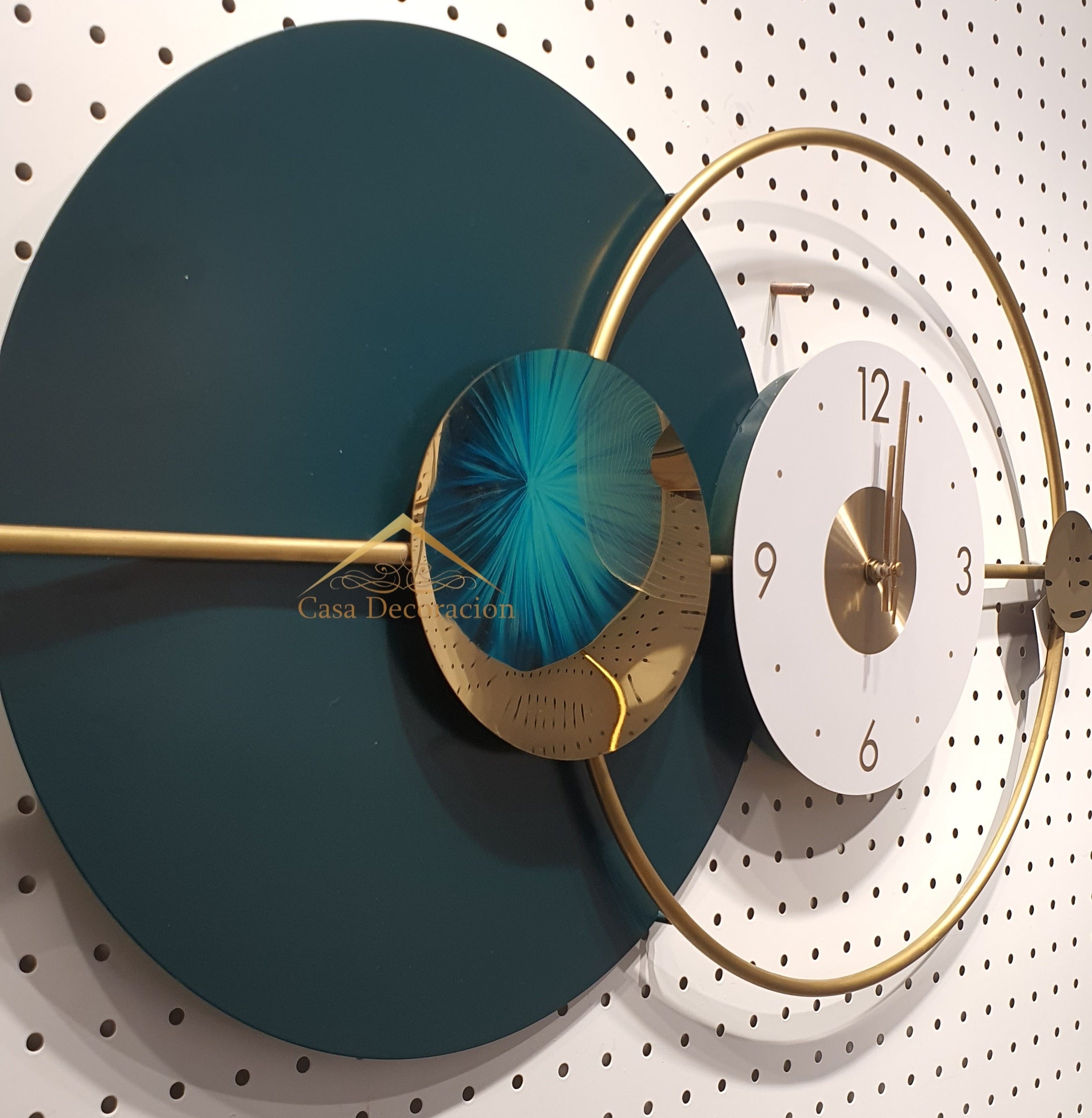 Green Eclipse Metal Wall Clock