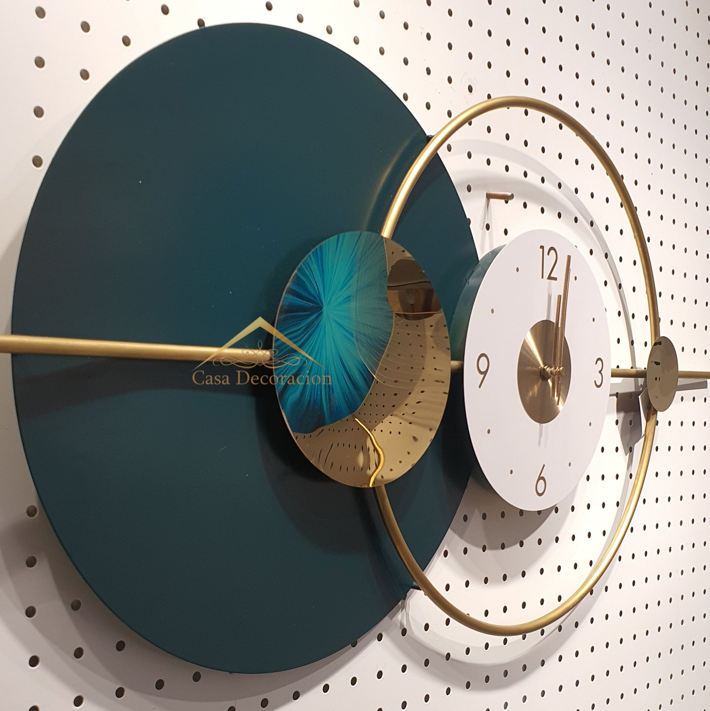 Green Eclipse Metal Wall Clock