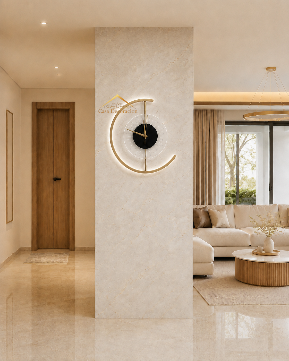 Half Moon Clock with LED