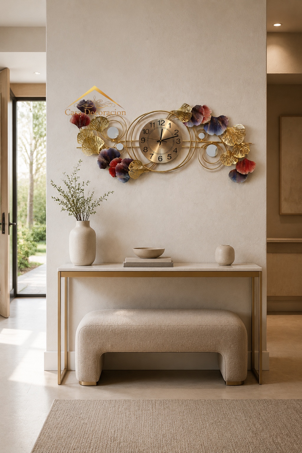 Multicolored Ginko Wall Clock