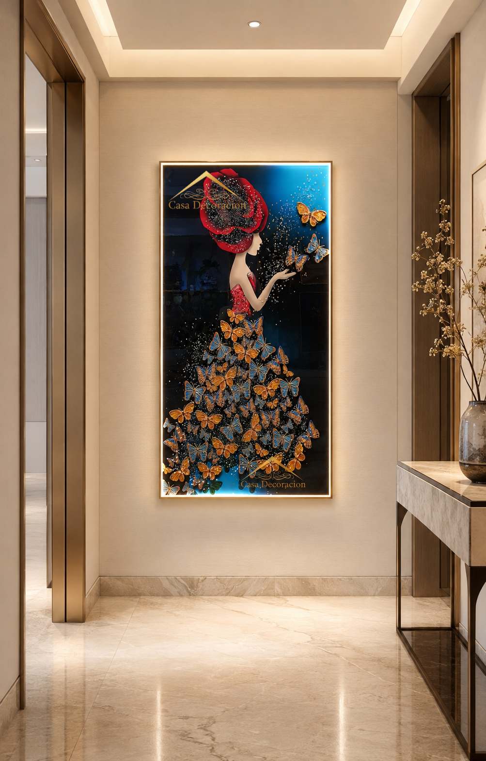 3D Girl Crystal Porcelain Painting