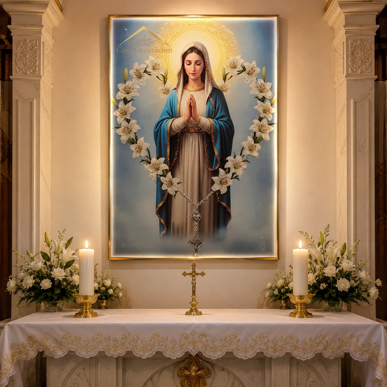 Blessed Mary Crystal Painting 120x80cm