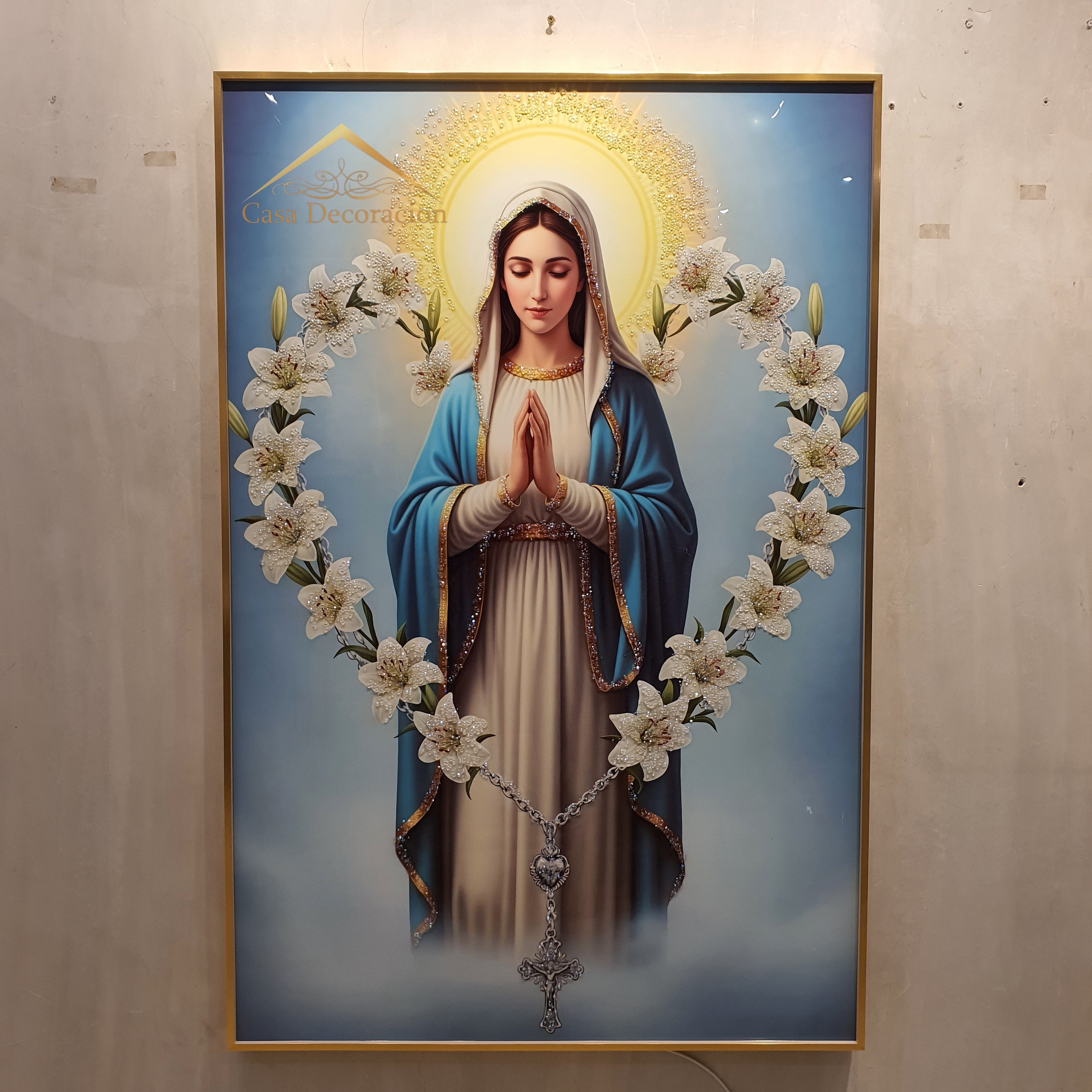 Blessed Mary Crystal Painting 120x80cm
