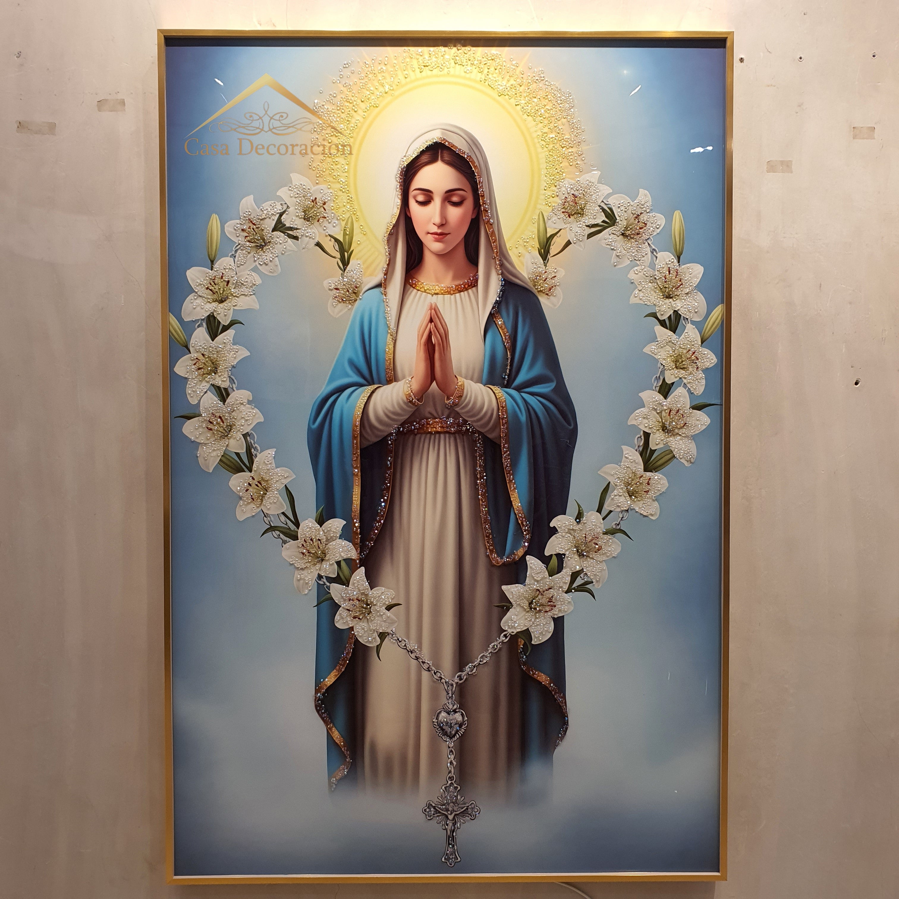 Blessed Mary Crystal Painting 120x80cm