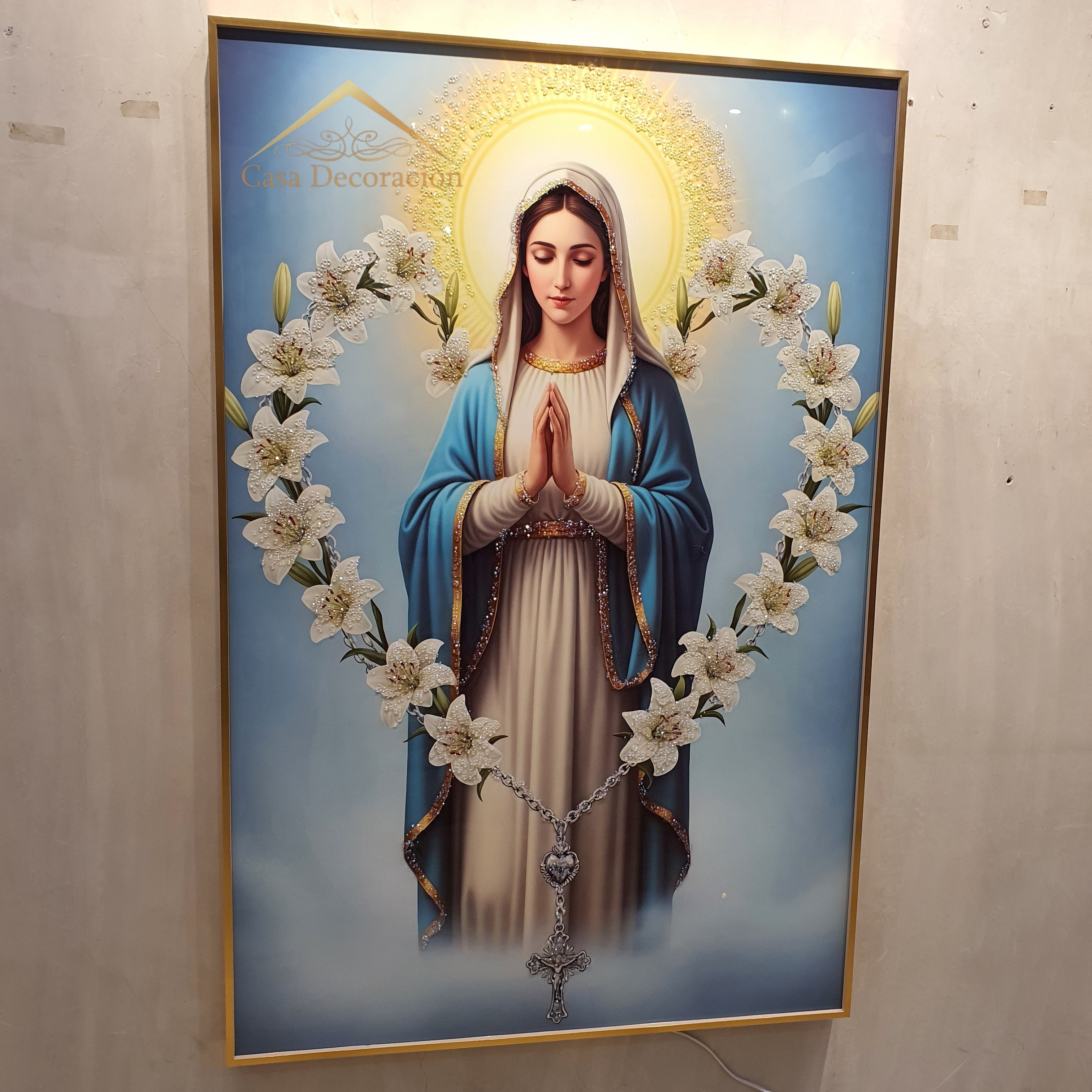 Blessed Mary Crystal Painting 120x80cm