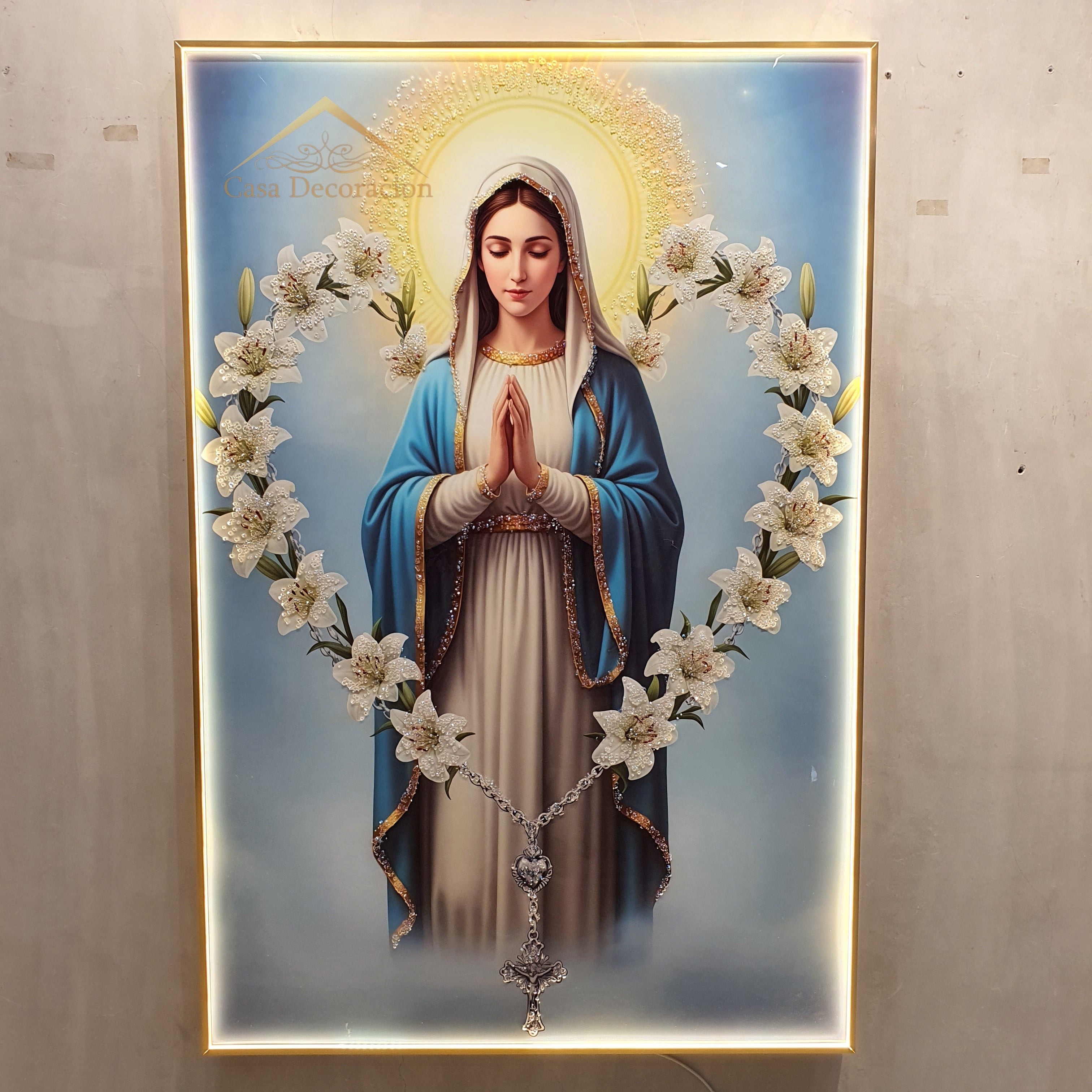 Blessed Mary Crystal Painting 120x80cm