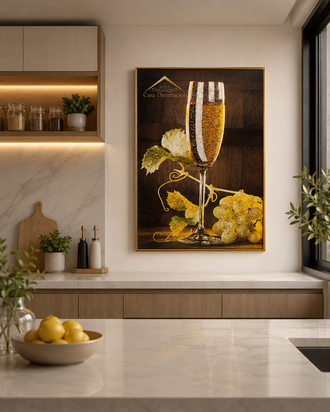 Elegant Wine Glass Crystal Painting- Set of 2
