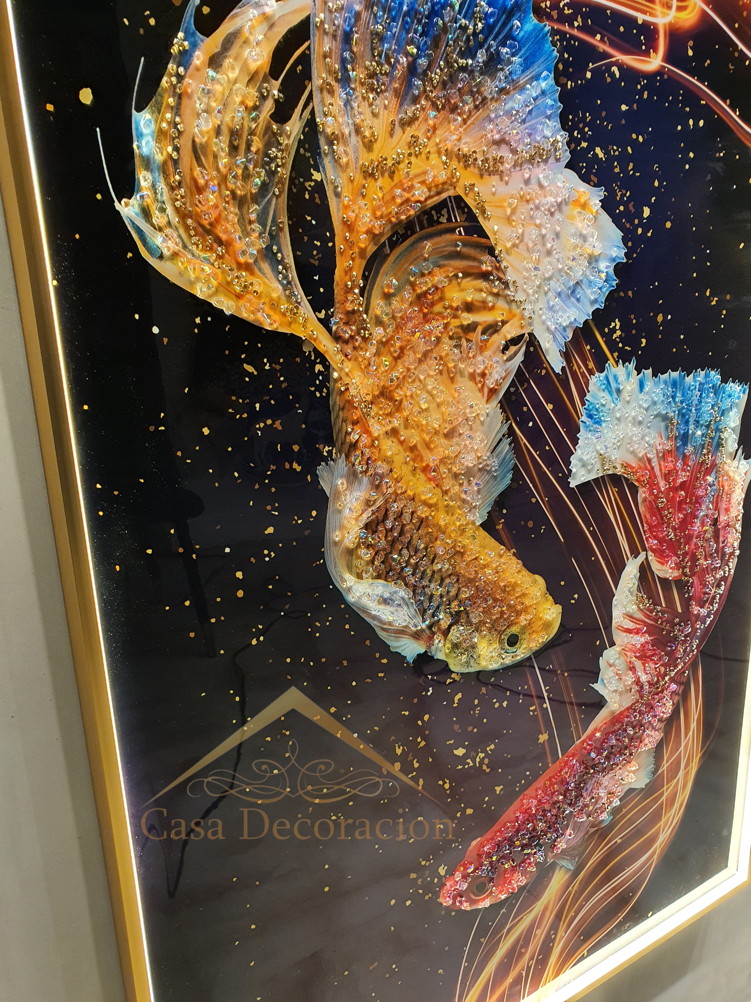 MULTICOLORED BETA FISH - SET OF 3 (100x70*3)