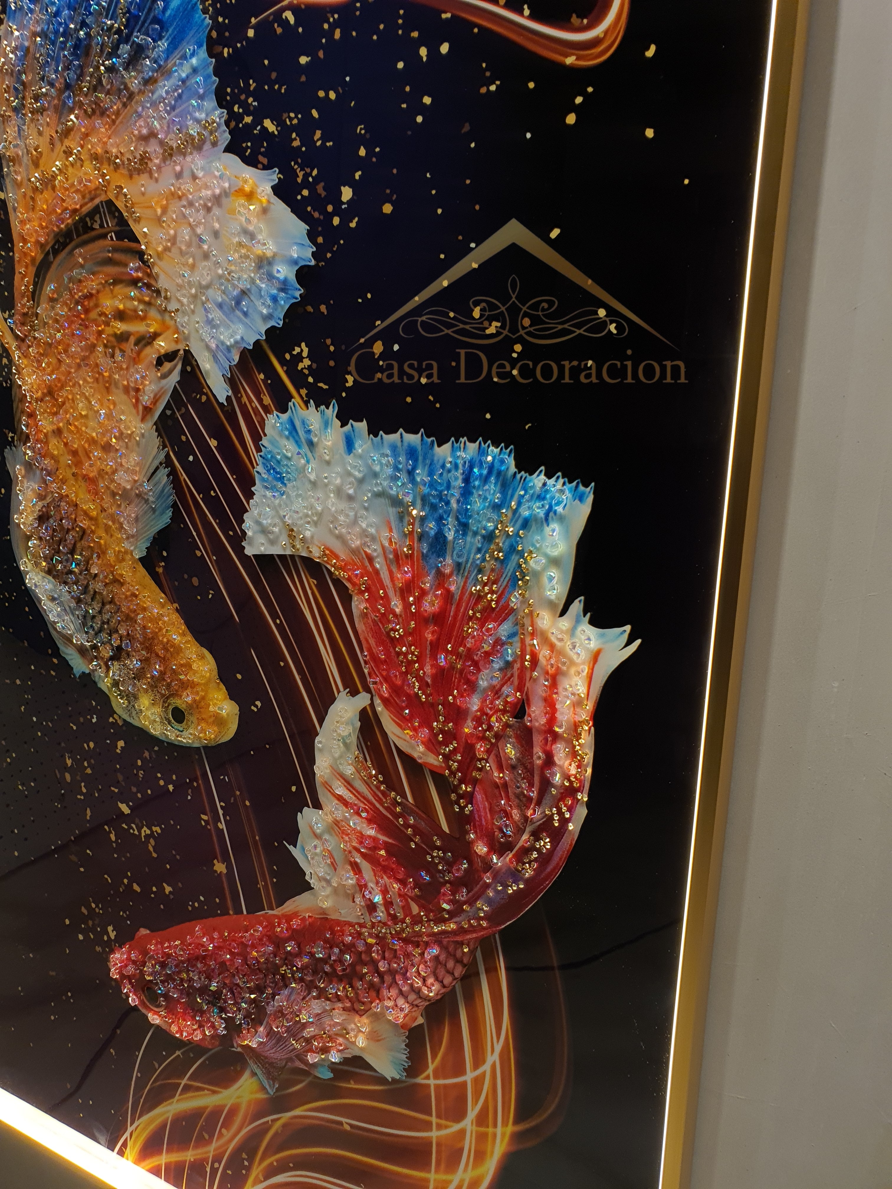 MULTICOLORED BETA FISH - SET OF 3 (100x70*3)