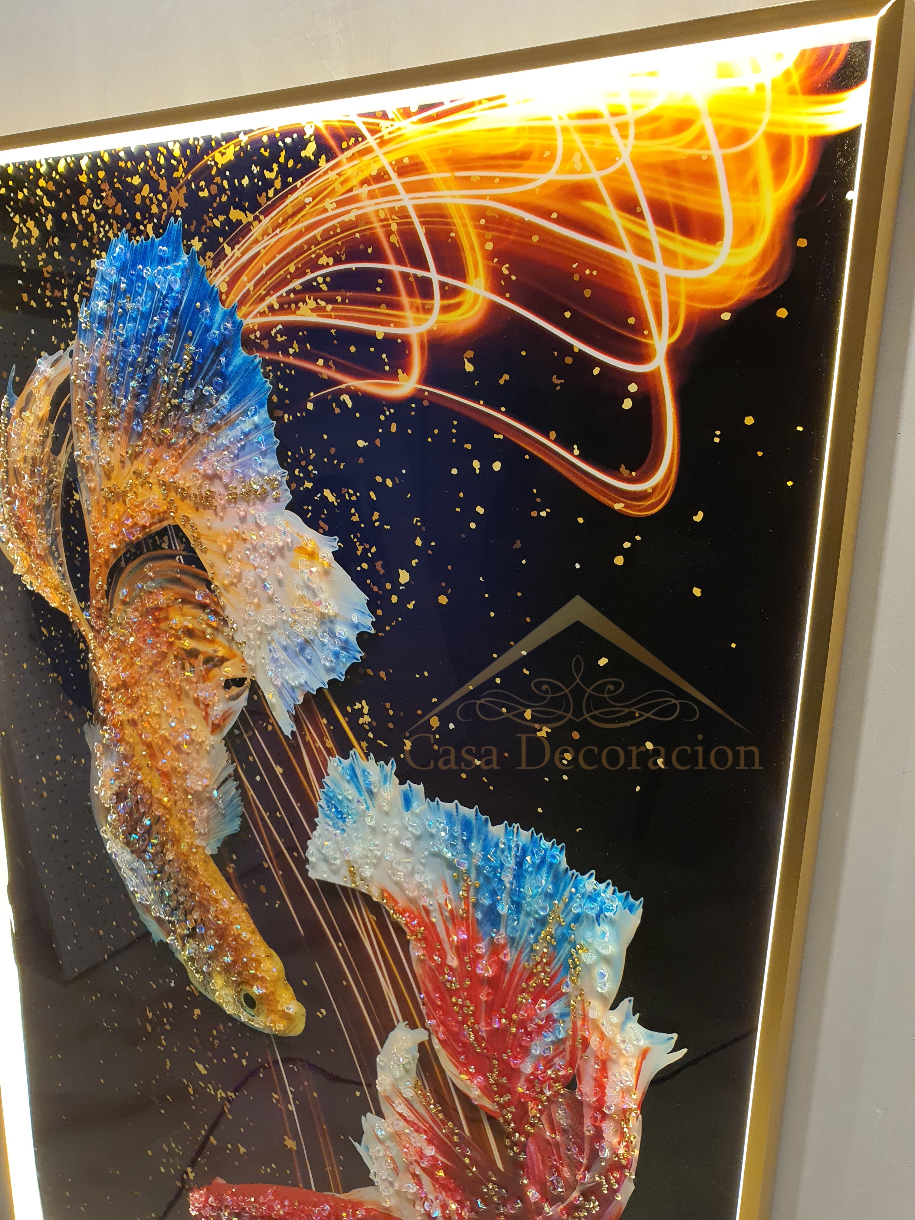 MULTICOLORED BETA FISH - SET OF 3 (100x70*3)