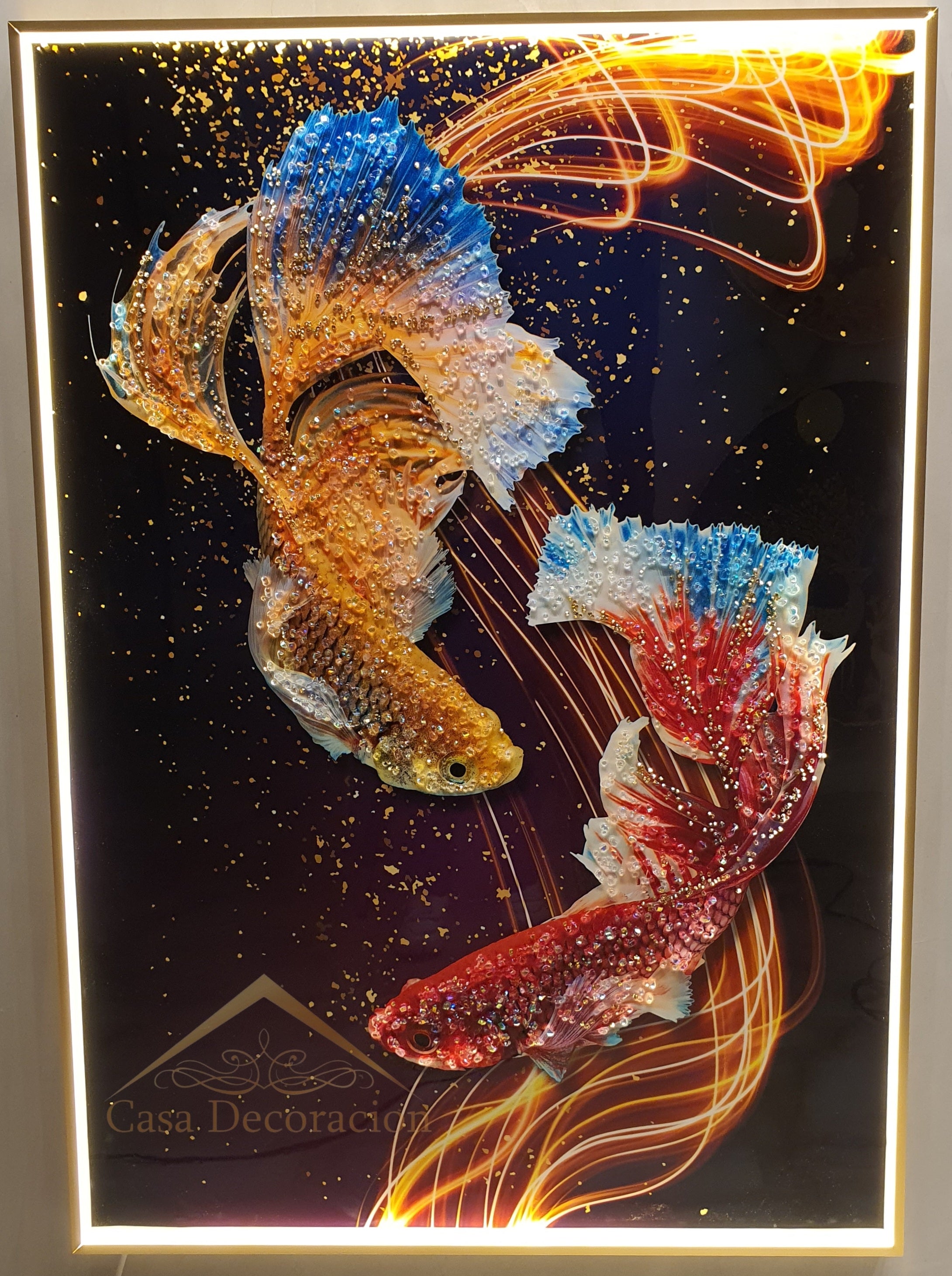 MULTICOLORED BETA FISH - SET OF 3 (100x70*3)