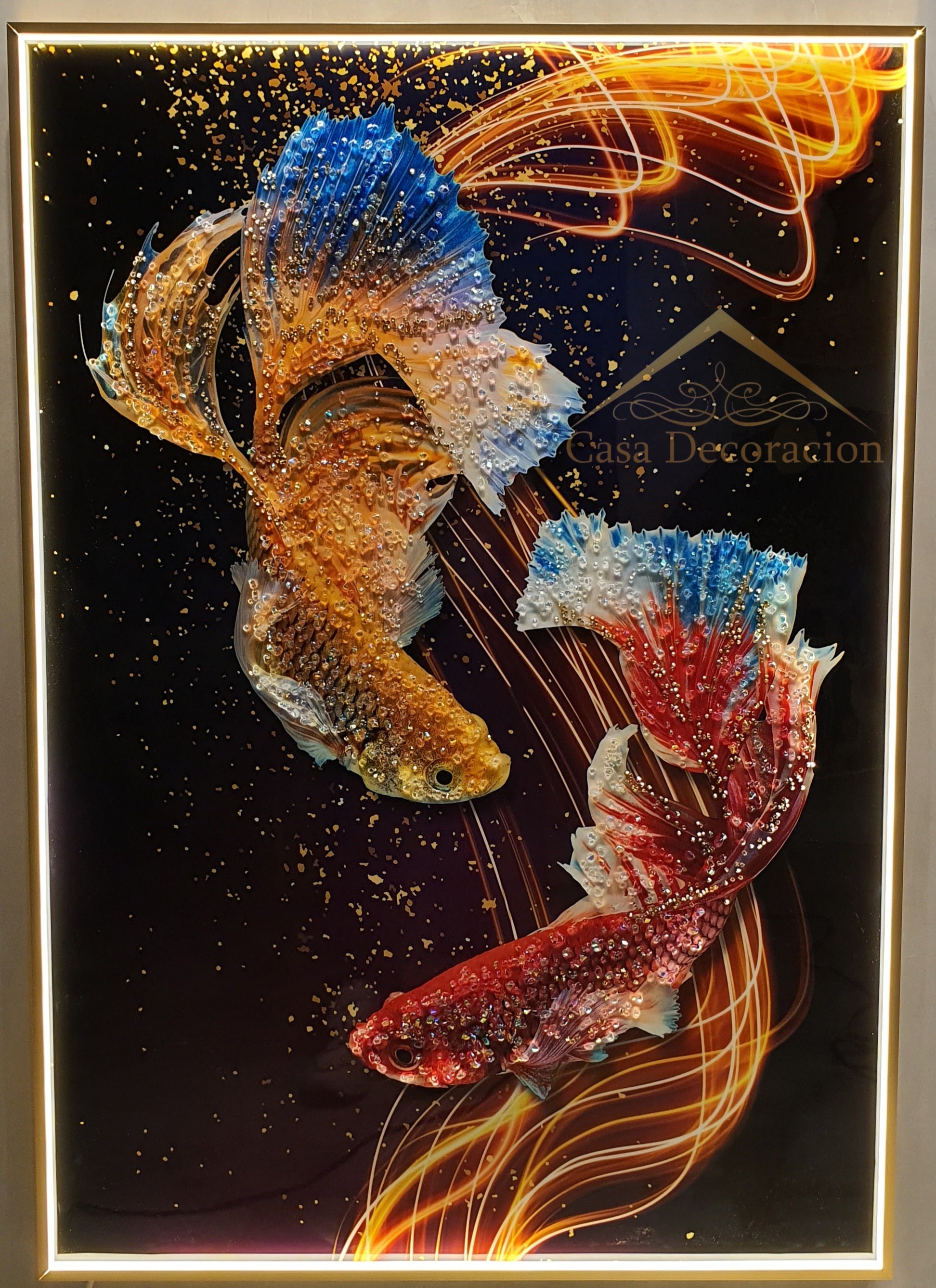 MULTICOLORED BETA FISH - SET OF 3 (100x70*3)