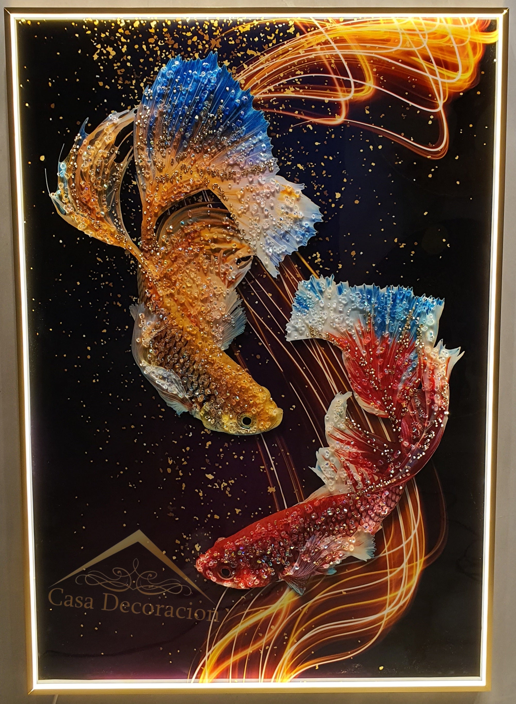 MULTICOLORED BETA FISH - SET OF 3 (100x70*3)