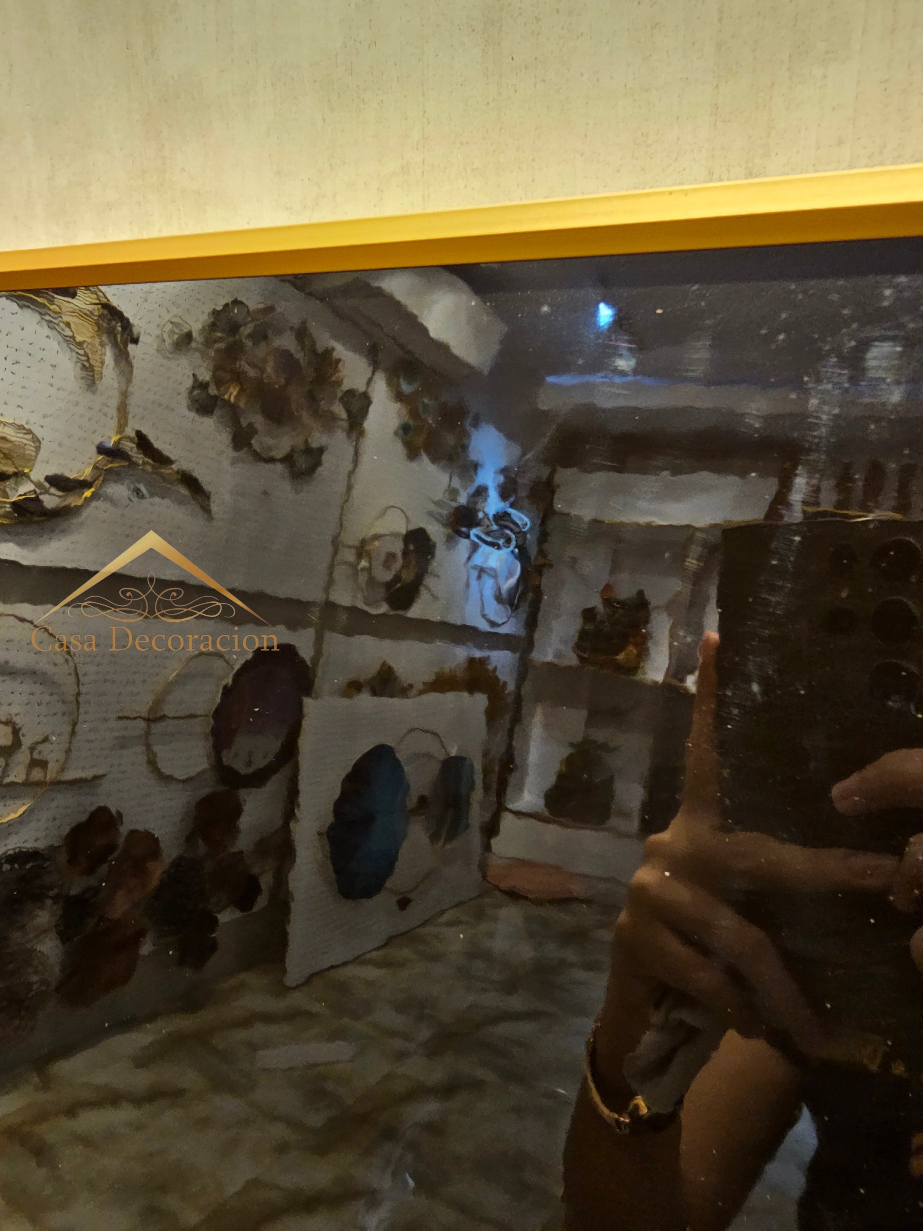 Gold and Red Monstera Plan Crystal Painting (140x70cm)