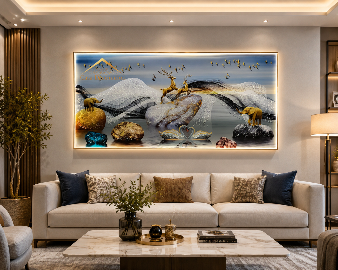 Golden Serenity Crystal Painting