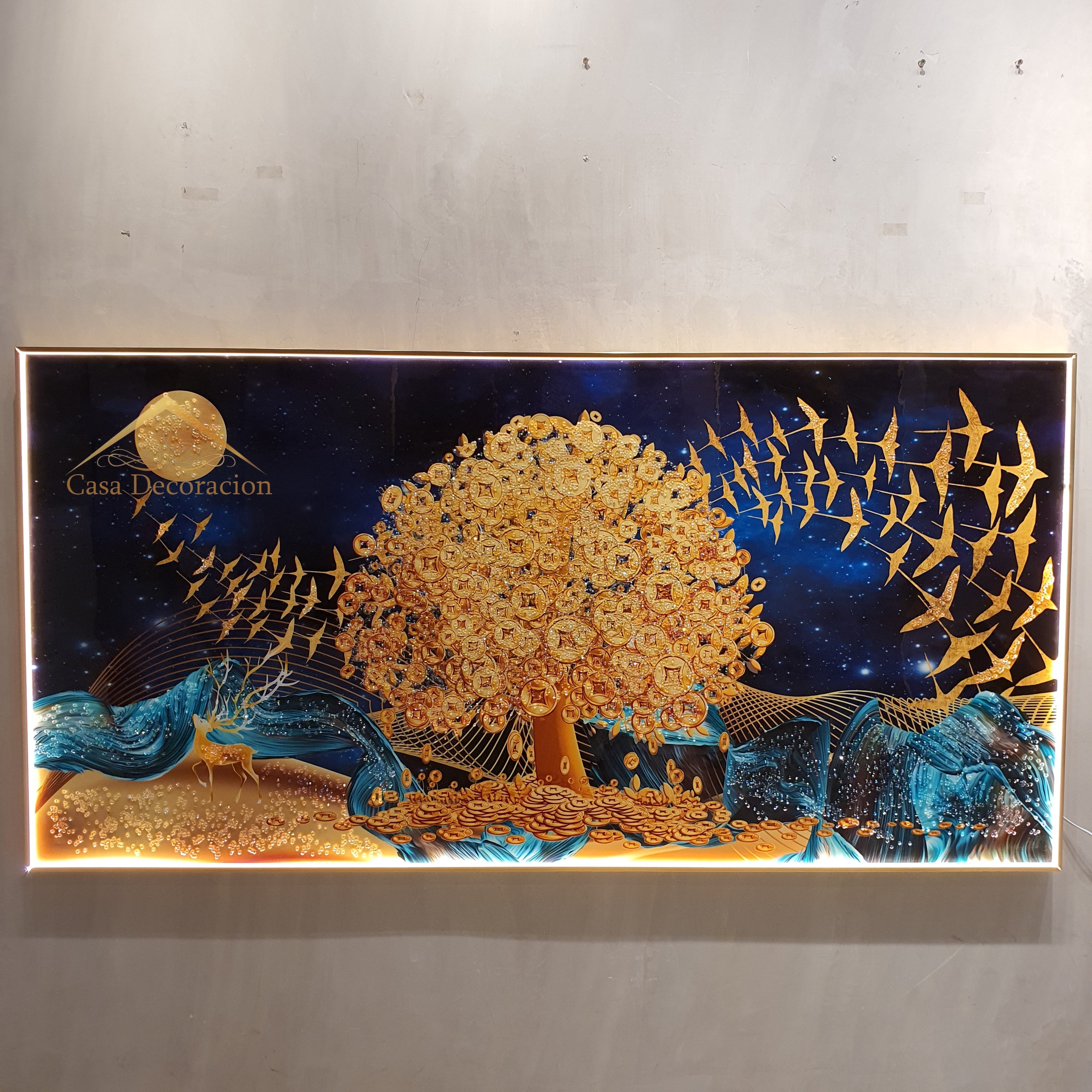 Golden Tree Nature Art diamond Frame