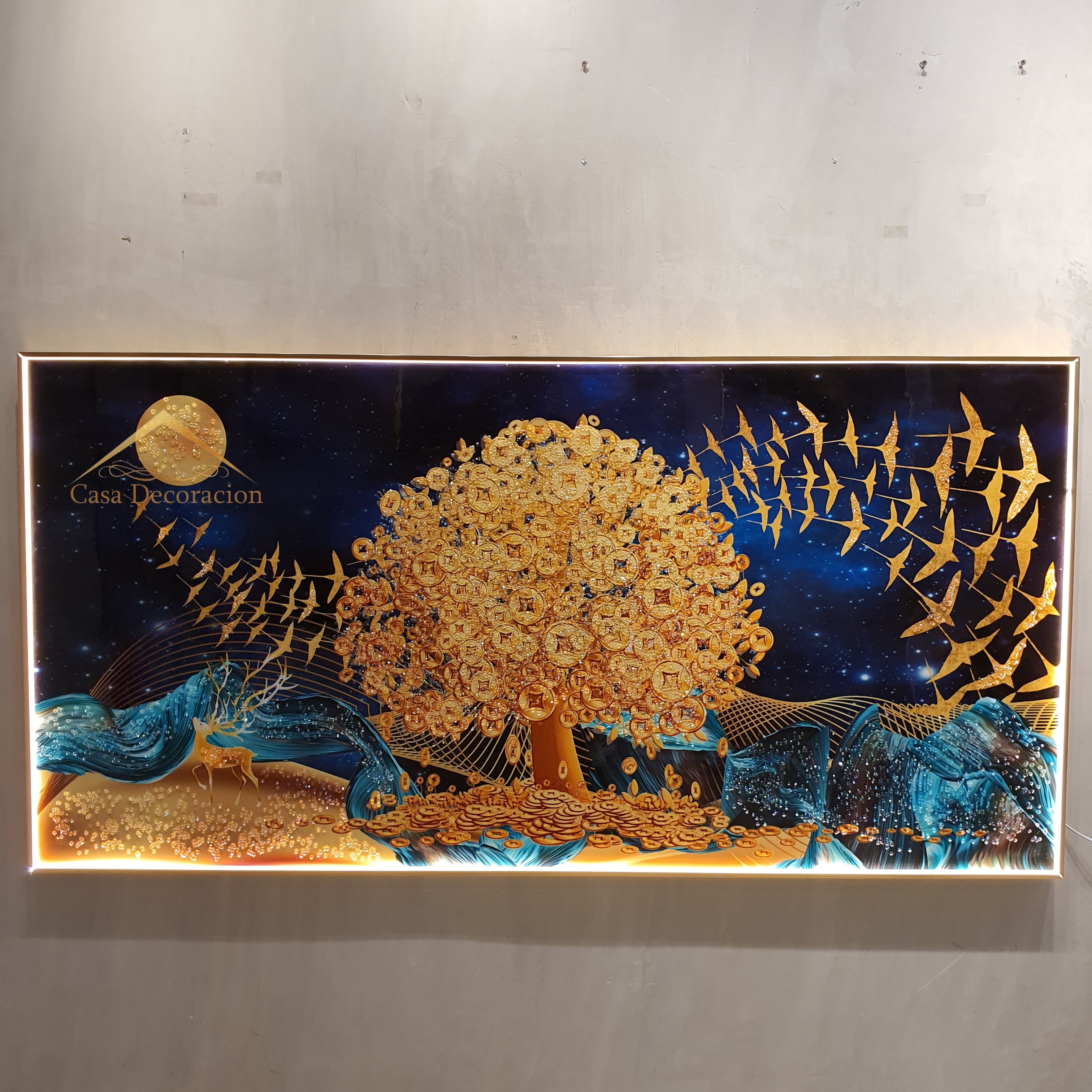 Golden Tree Nature Art diamond Frame