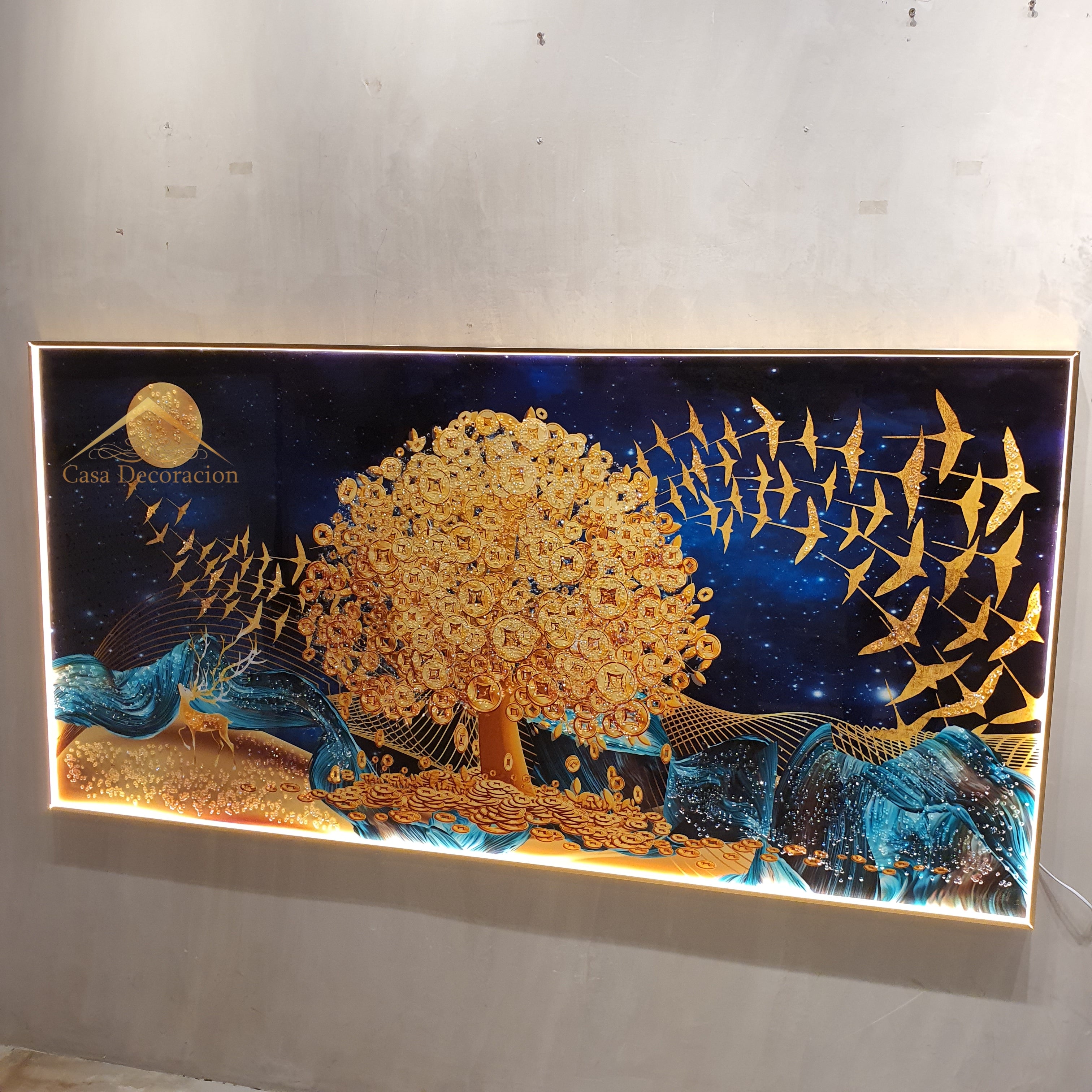 Golden Tree Nature Art diamond Frame