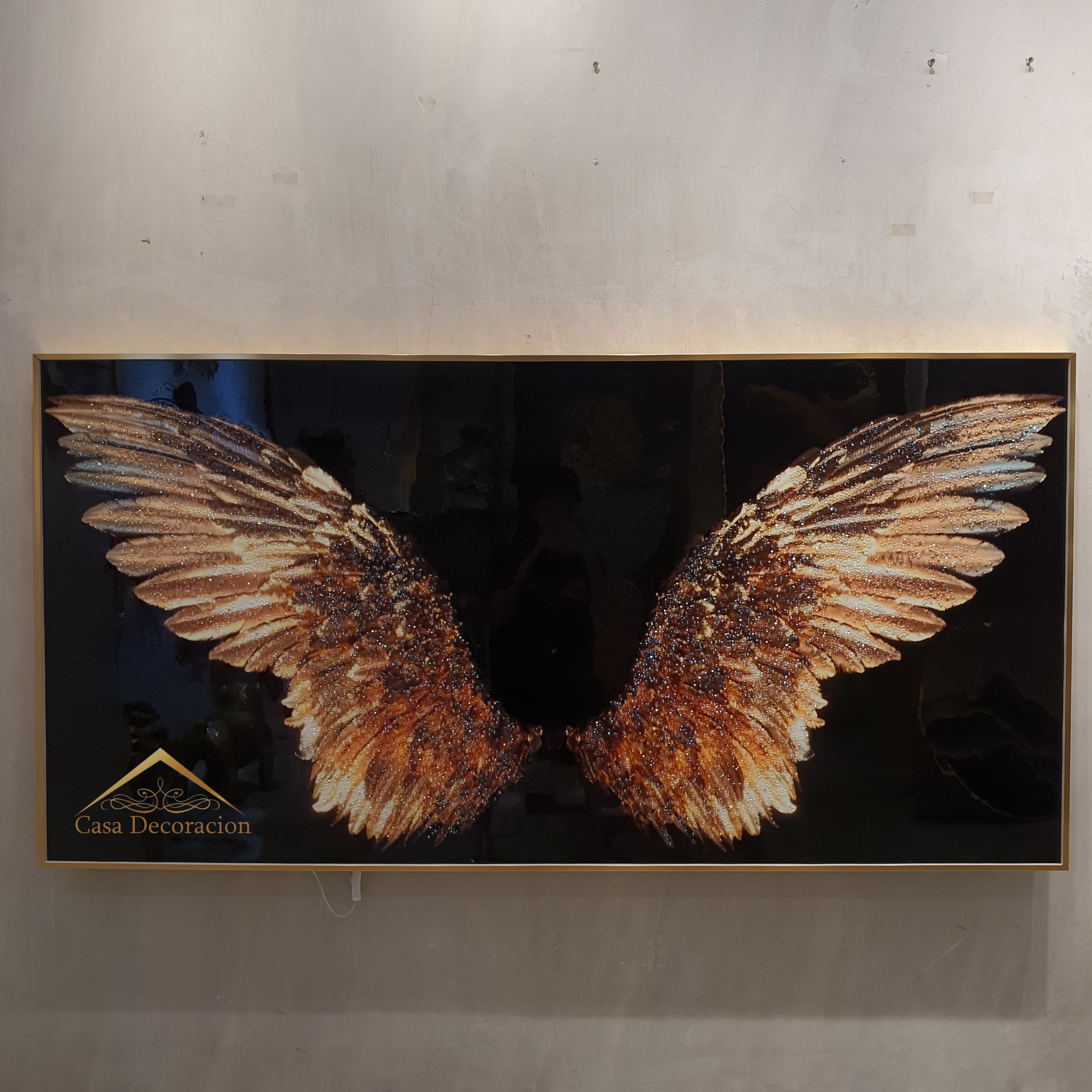 Golden Wing 3d Embossed Beads W/ LED Light (160x80cm)
