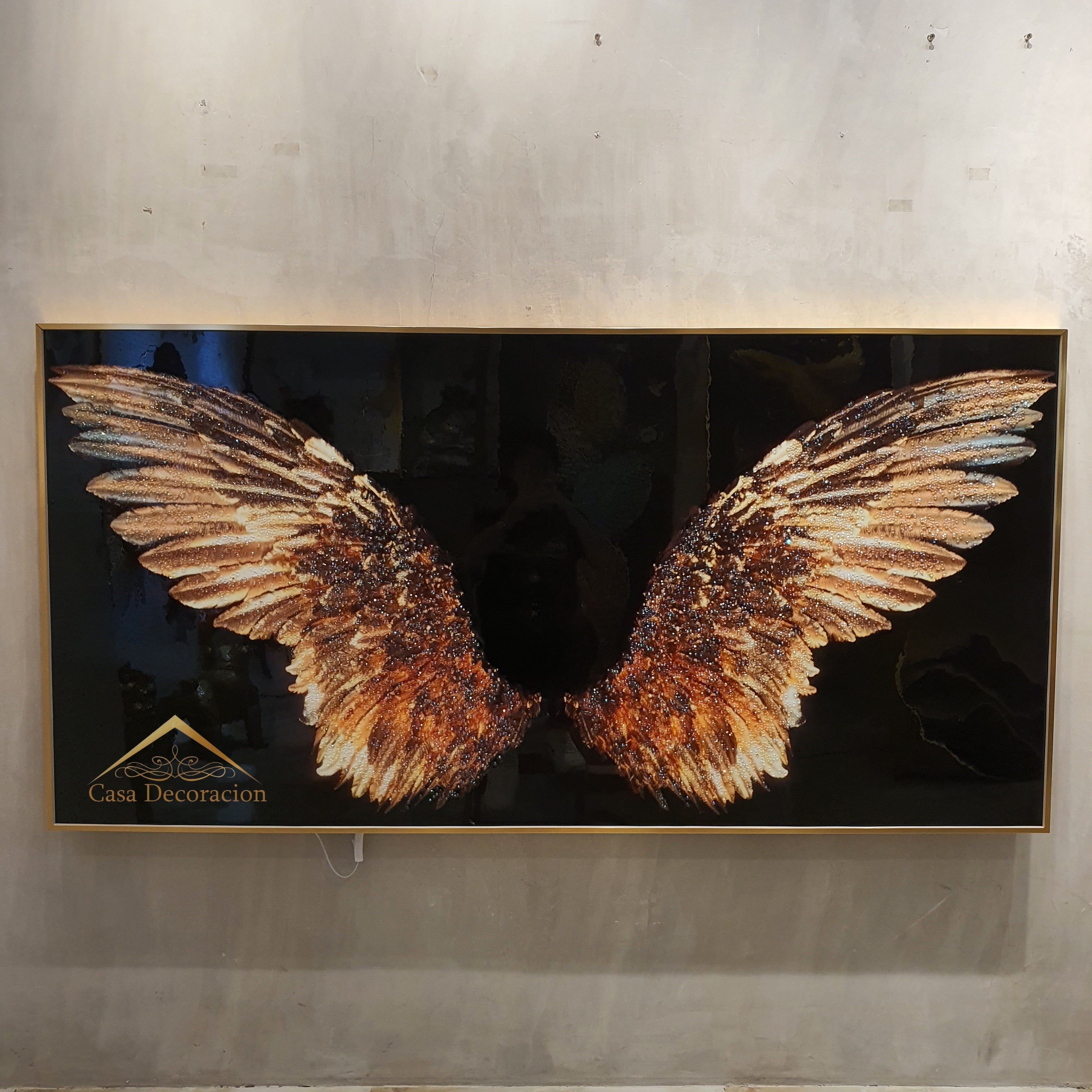 Golden Wing 3d Embossed Beads W/ LED Light (160x80cm)