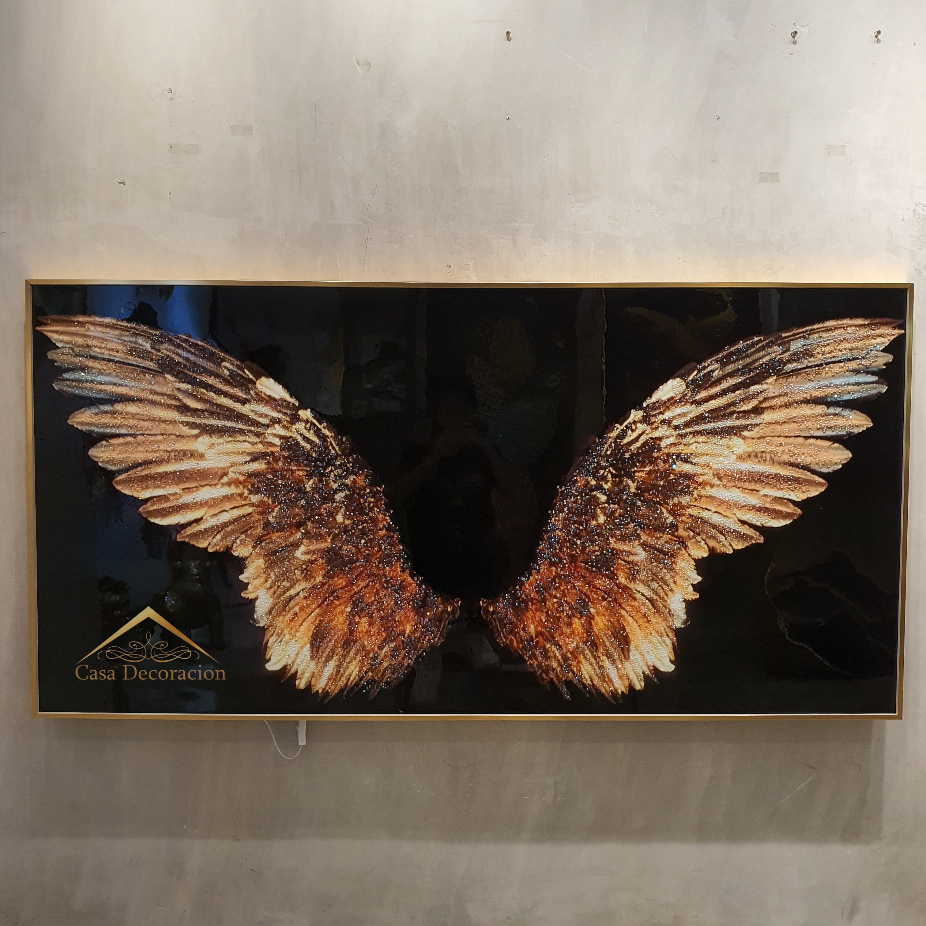 Golden Wing 3d Embossed Beads W/ LED Light (160x80cm)