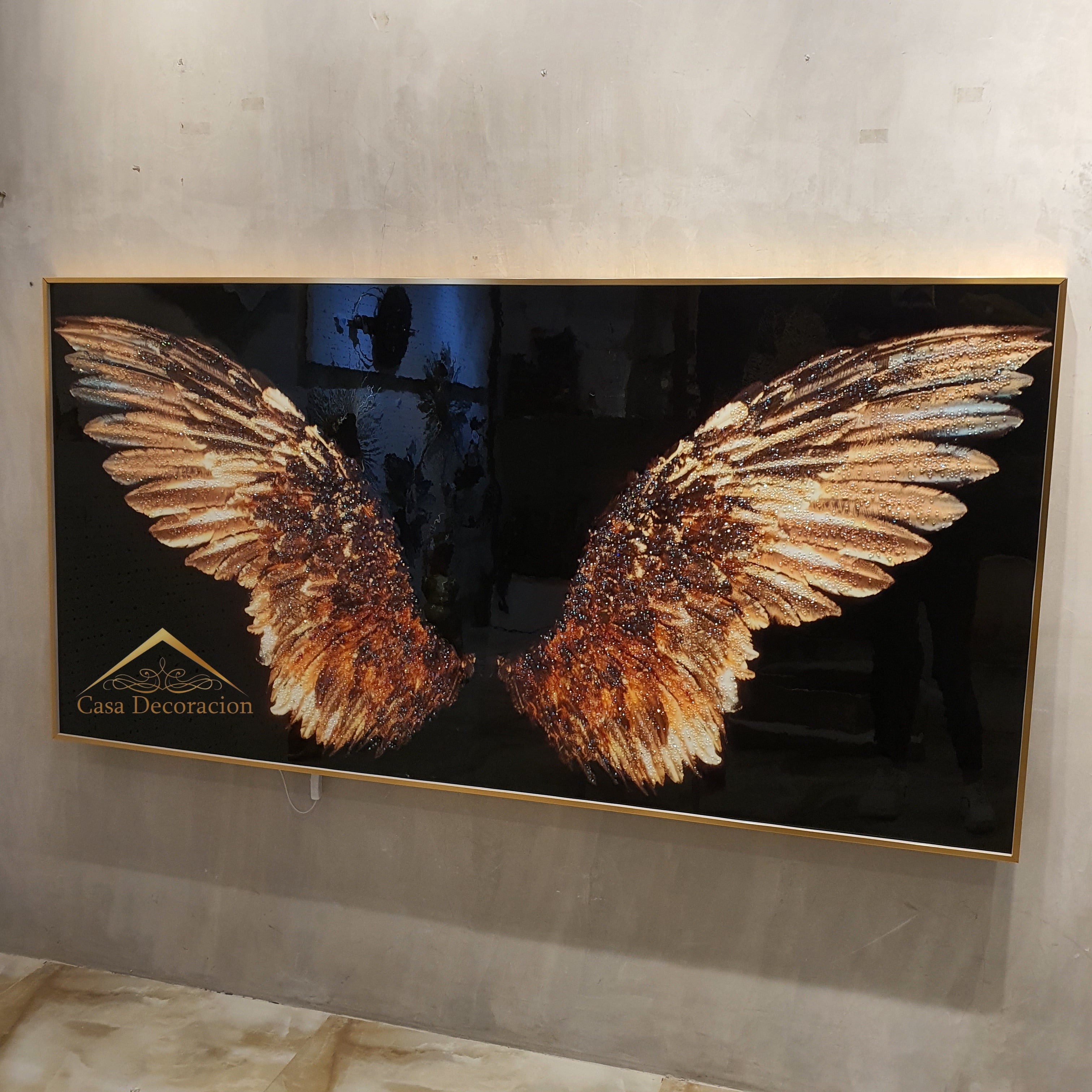 Golden Wing 3d Embossed Beads W/ LED Light (160x80cm)