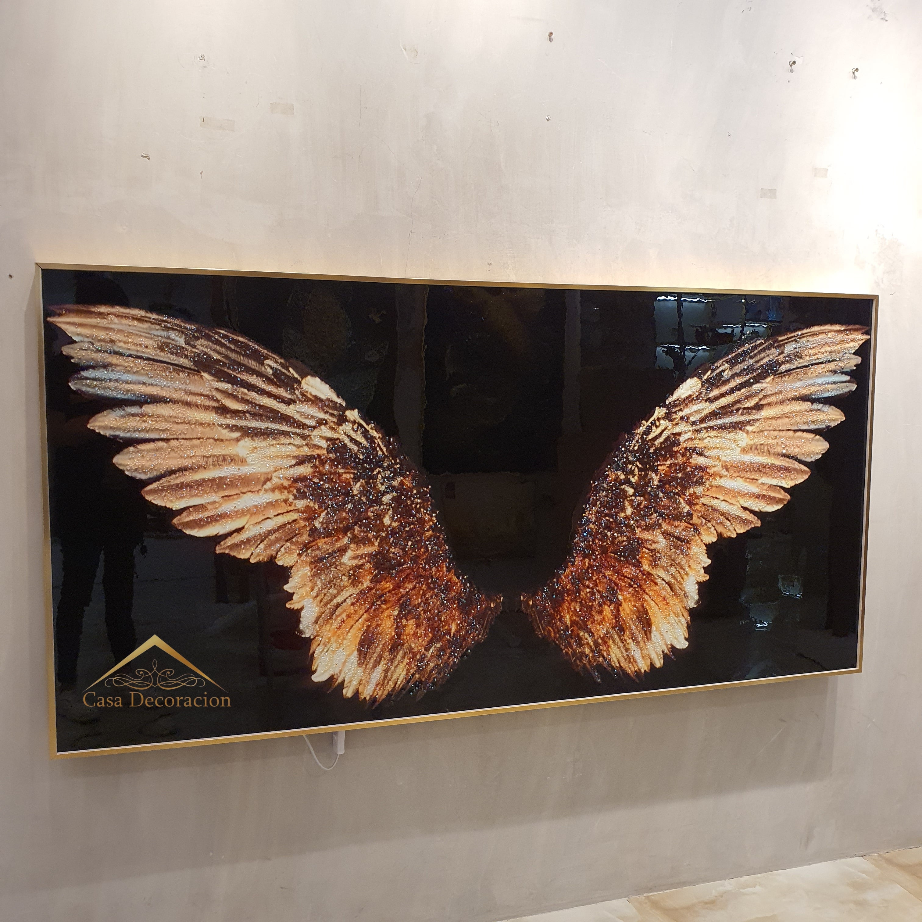 Golden Wing 3d Embossed Beads W/ LED Light (160x80cm)