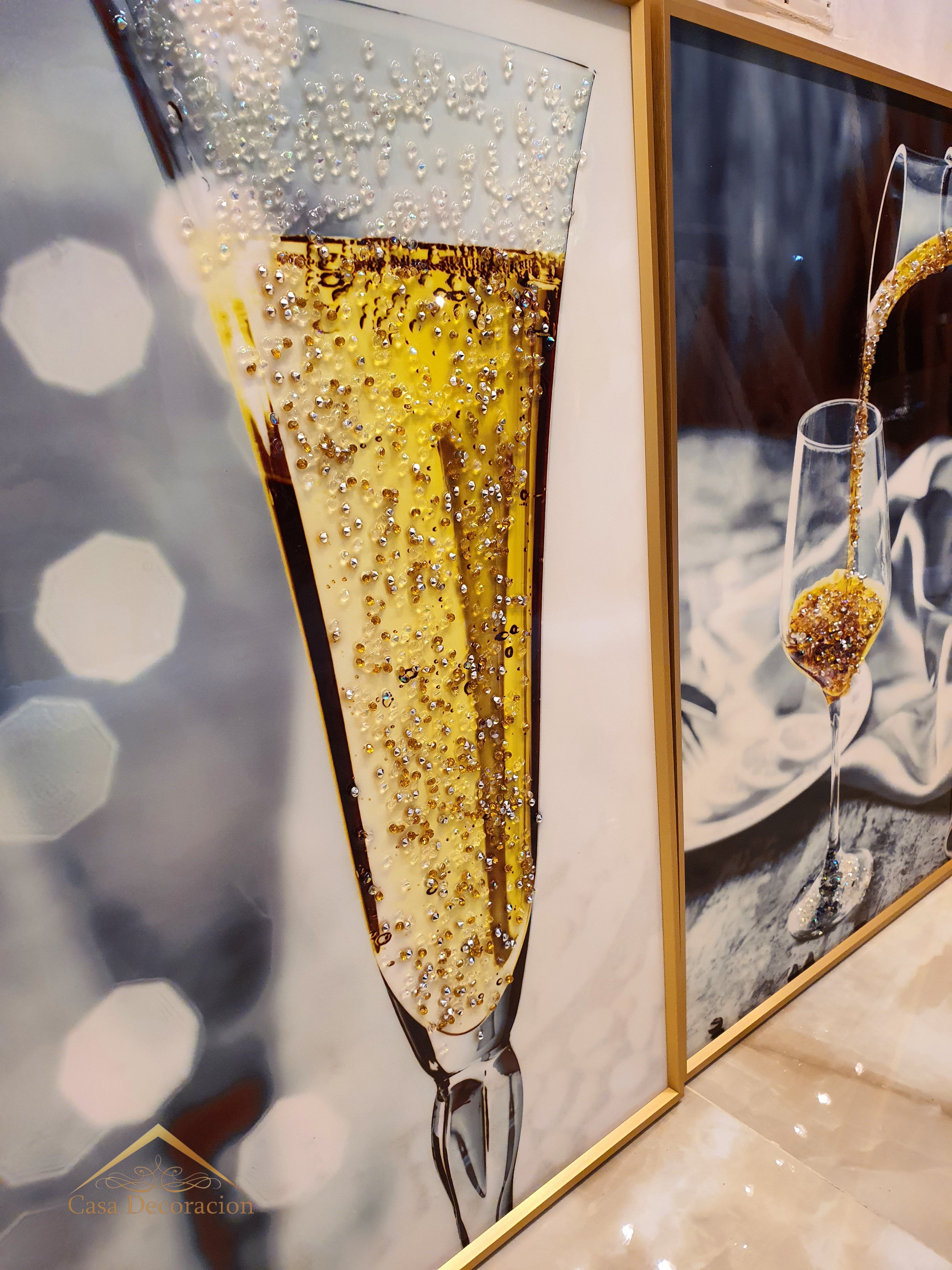 Luxury Gold Wine Art - set of 2 (40*60cm)