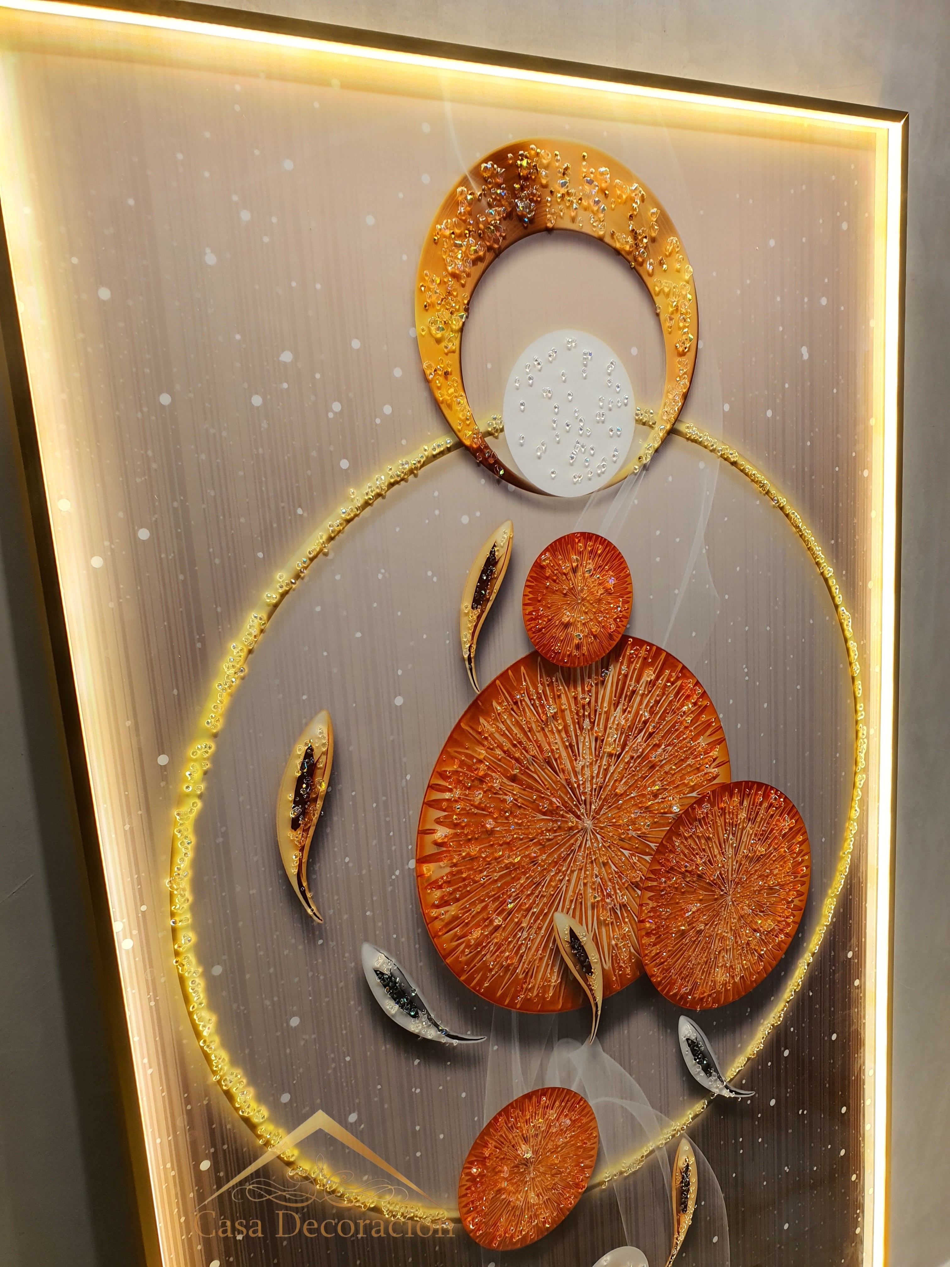 Modern Lucky Koi Fishes - Orange W/ LED Light