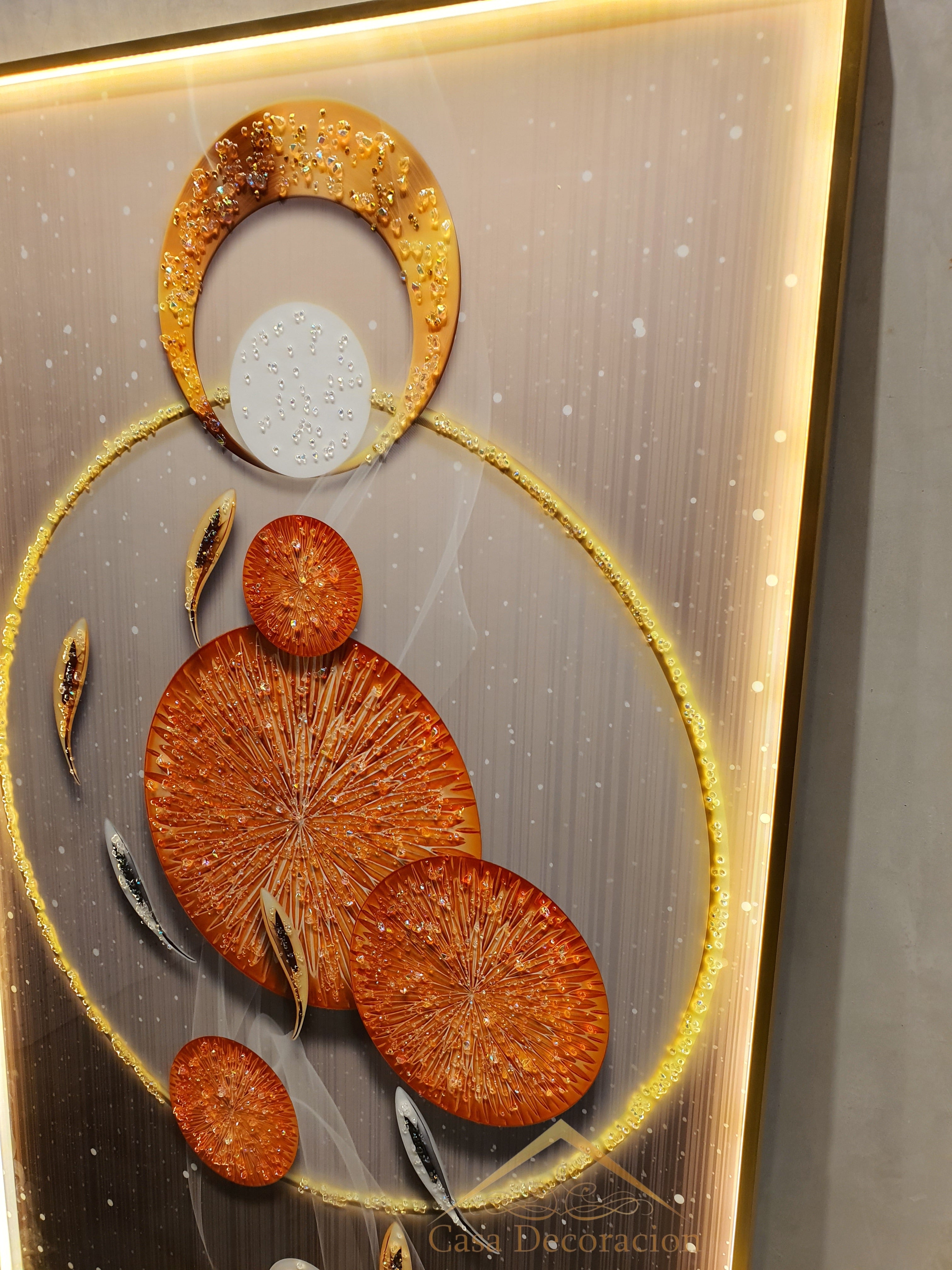 Modern Lucky Koi Fishes - Orange W/ LED Light