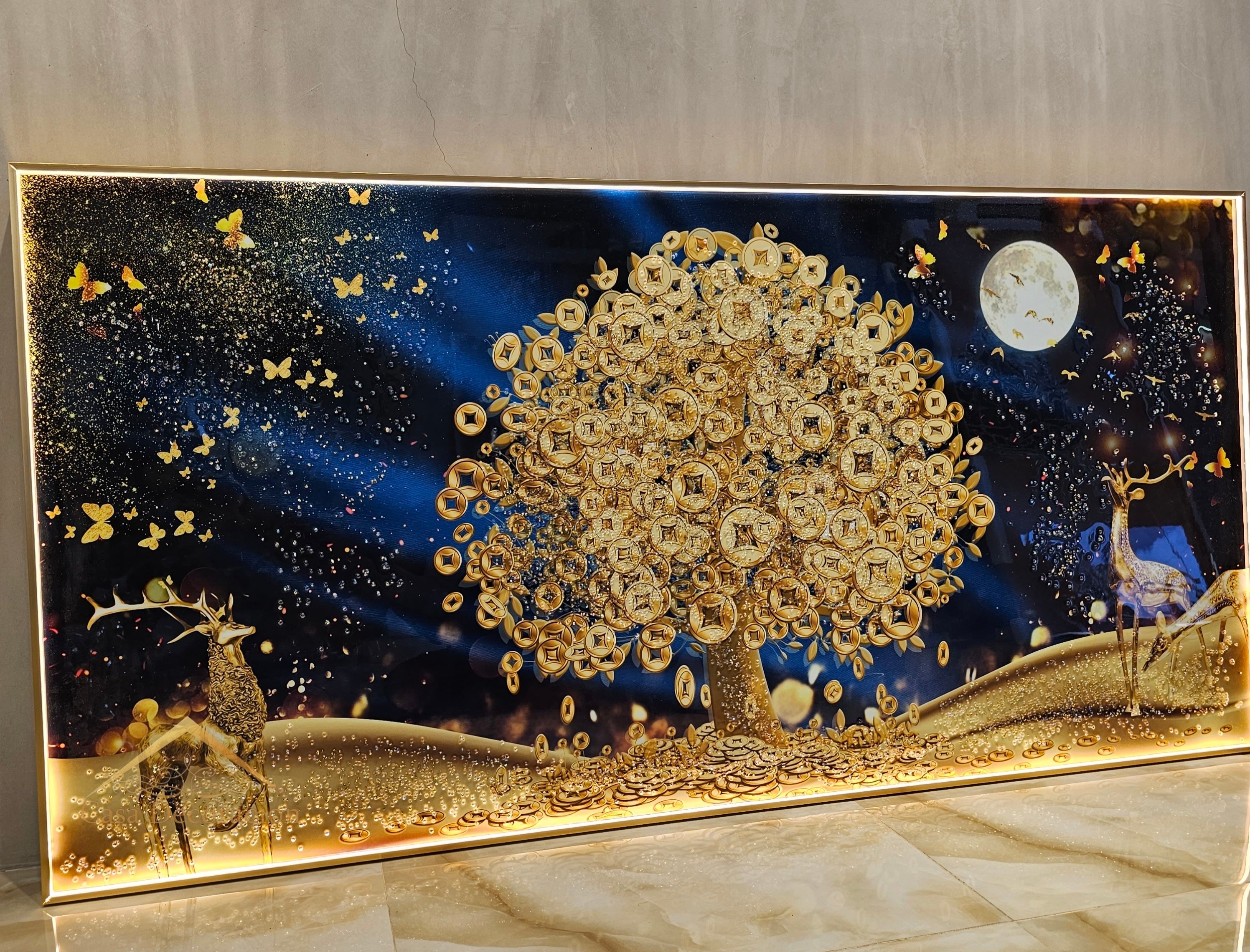 Money Tree W/ LED Light - (160x80cm)