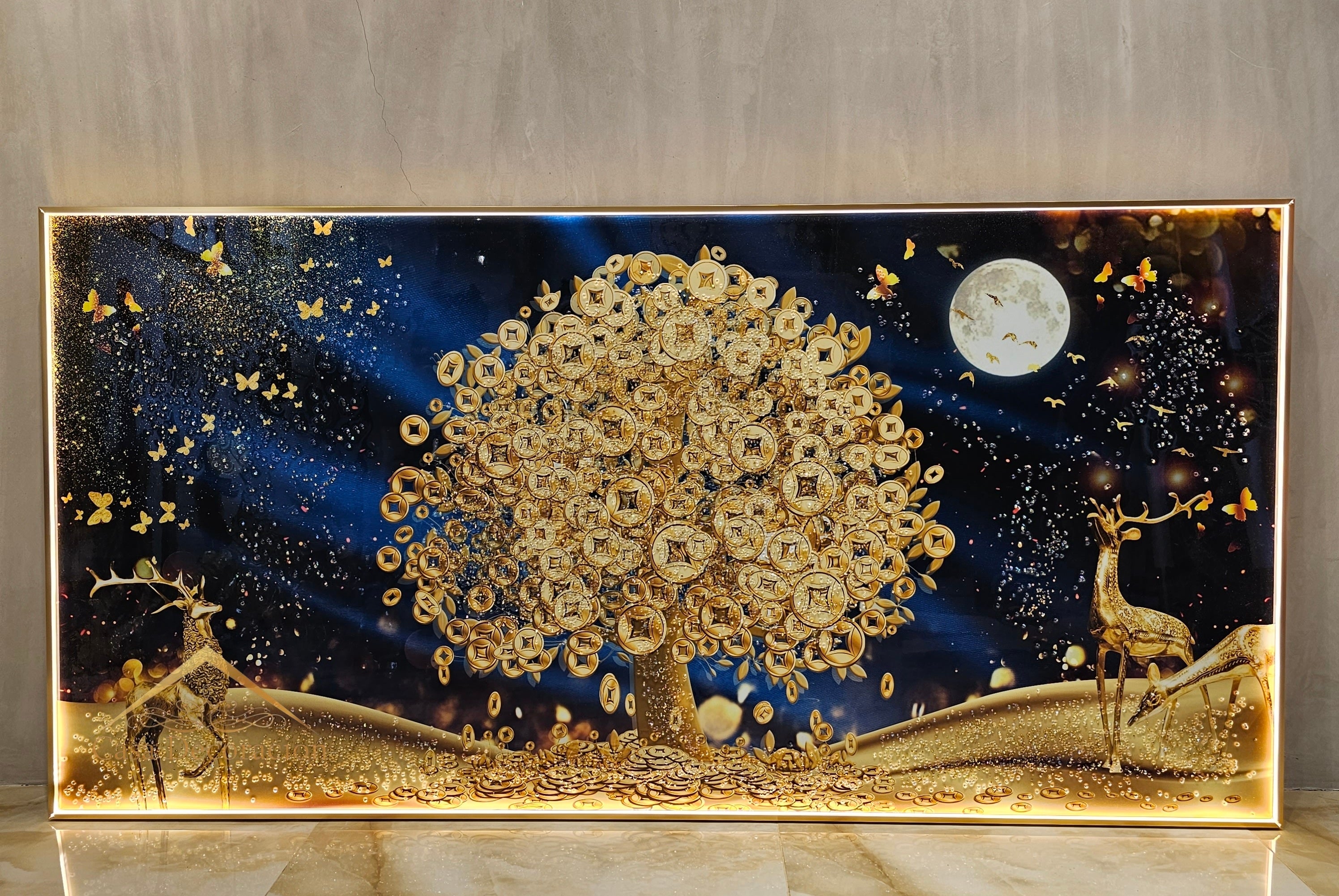 Money Tree W/ LED Light - (160x80cm)