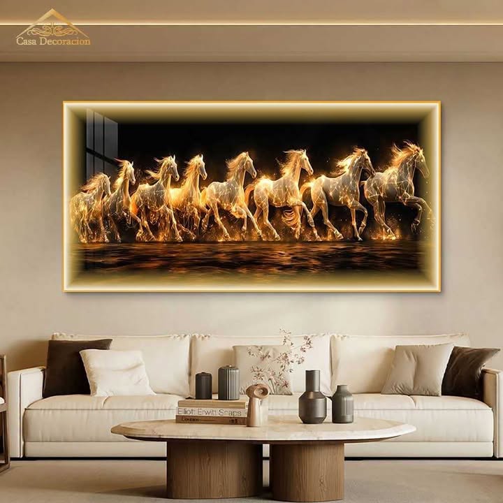 8 Running Fire Horses
